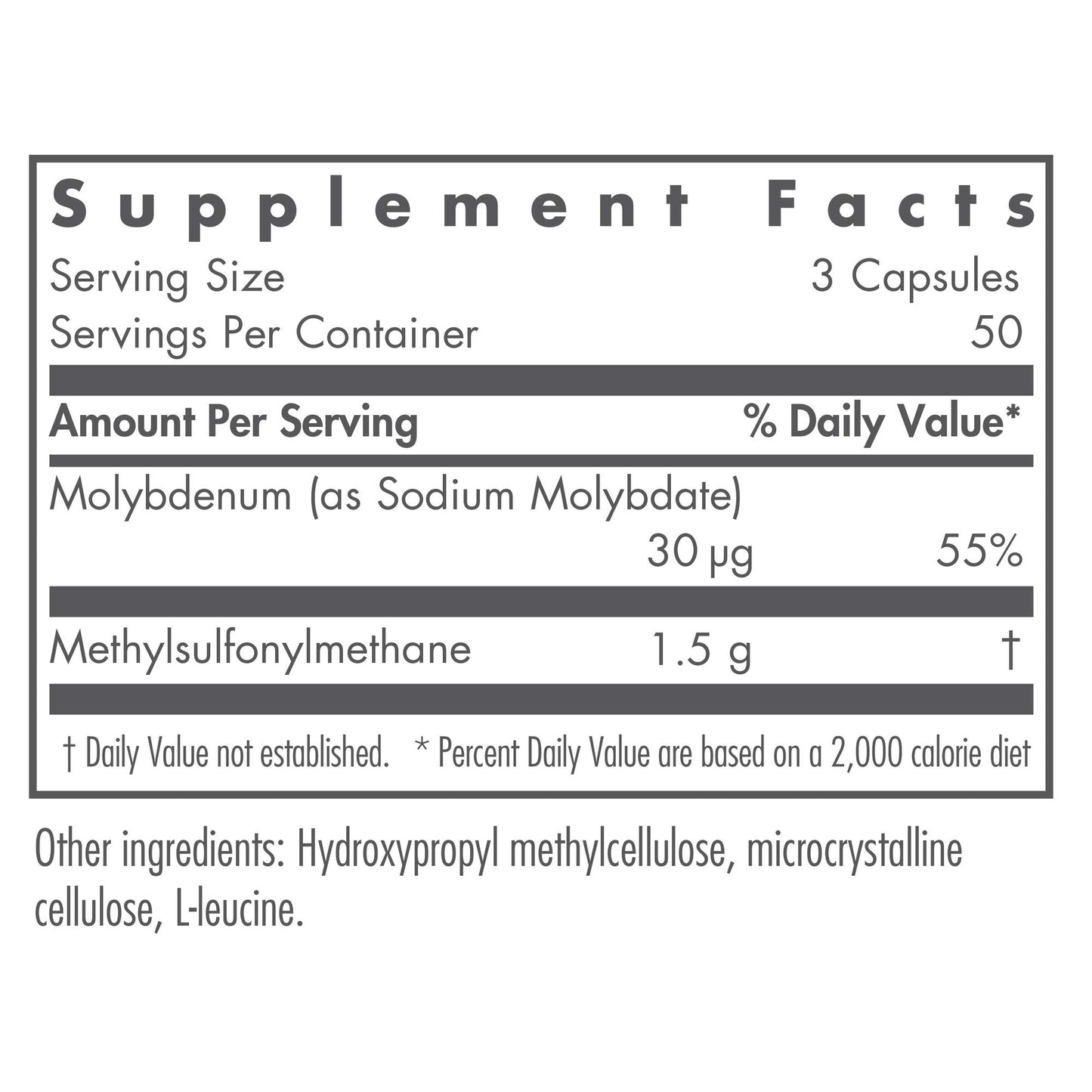 Allergy Research Group MSM Supplement Capsules 150 Count
