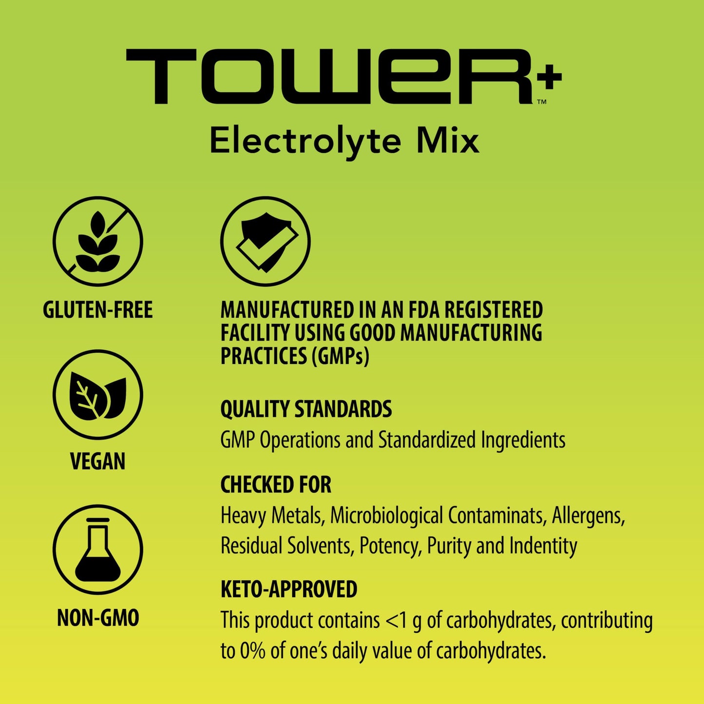 Tower+ Electrolyte Mix – Sugar-Free Powder 6.13 oz