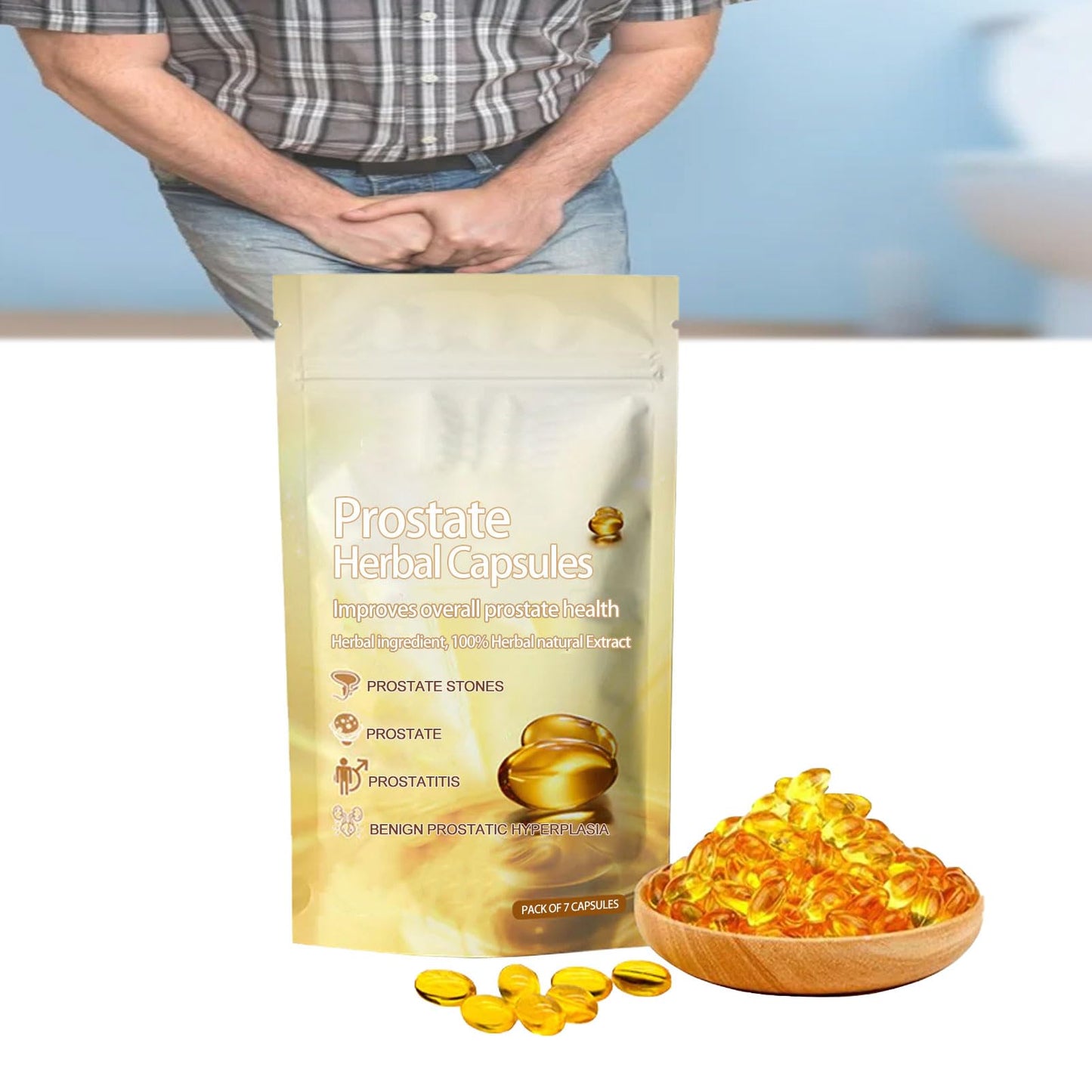 NOTBEBE FemiPure Natural Prostate Herbal Capsules, 2 Bags
