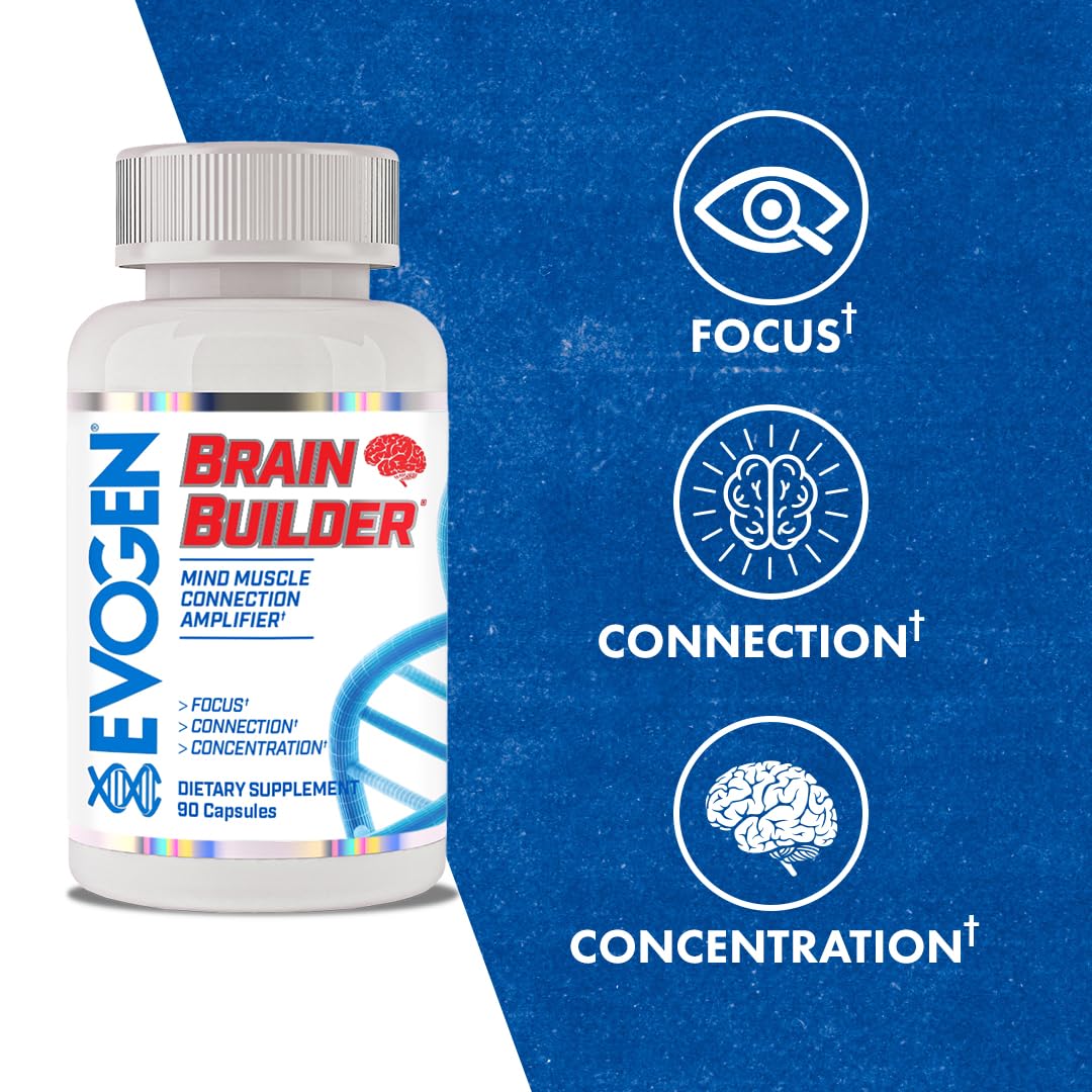 Evogen Brain Builder Mind-Muscle Connection Amplifier 90 Capsules