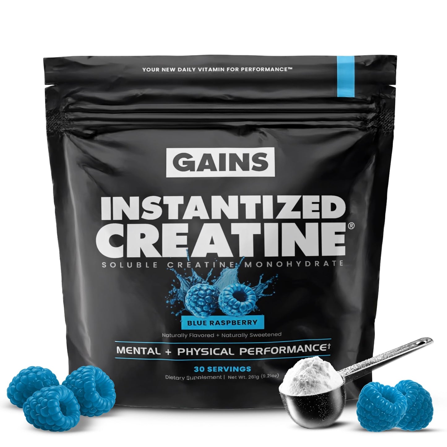 Gains in Bulk Instantized Creatine Monohydrate Powder, 30 Servings