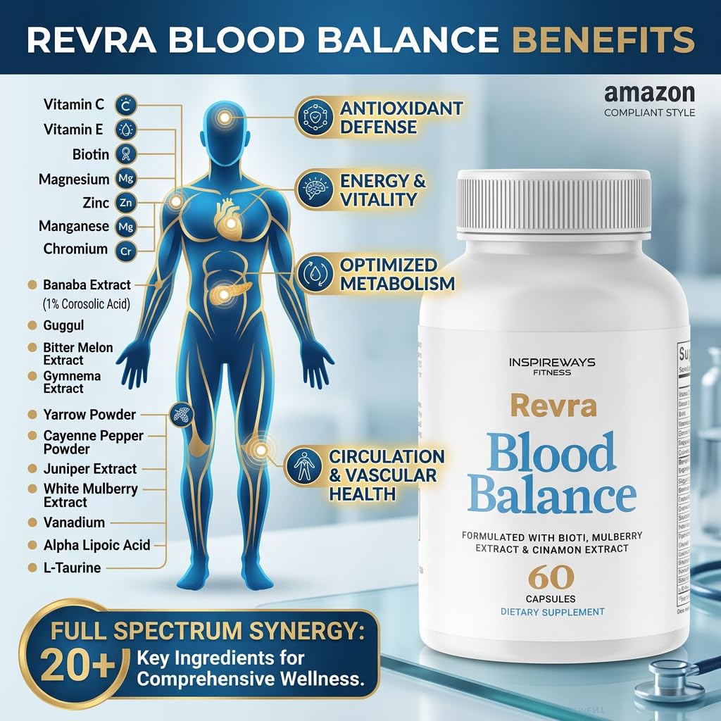 Fitness InspireWays Revra Blood Balance Advanced Blood Formula Capsules, 60 Capsules