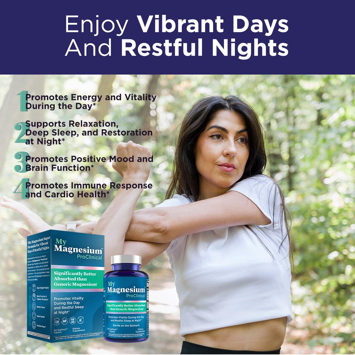 Purity Products MyMagnesium ProClinical - Magnesium Bisglycinate Chelate Buffered + Zinc + Ashwagandha + More - Allergen Free - Made Without GMO, 90 Tablets