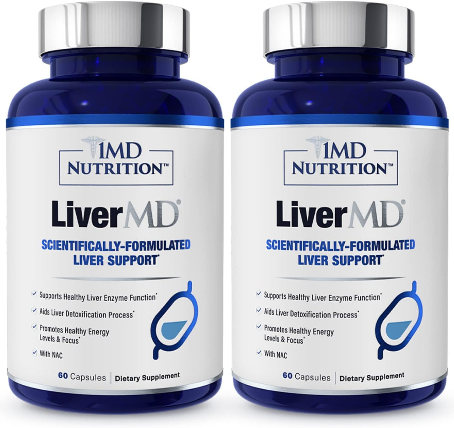 1MD Nutrition LiverMD Liver Support Supplement Capsule 120 Capsules