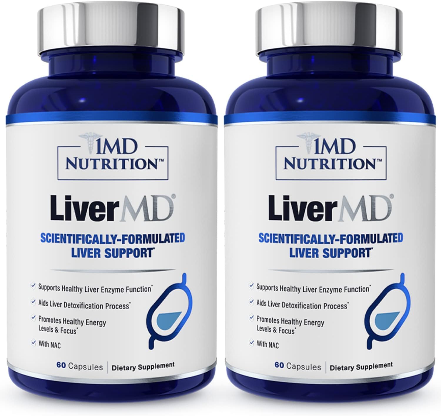1MD Nutrition LiverMD Liver Support Supplement Capsule 120 Capsules