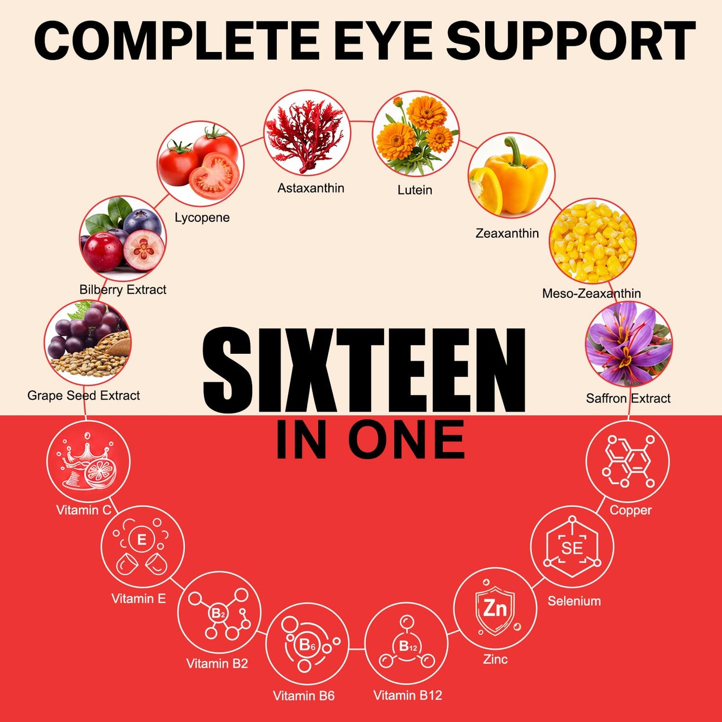 Zoone 16-in-1 Astaxanthin 12mg Antioxidant Supplements Softgels 300