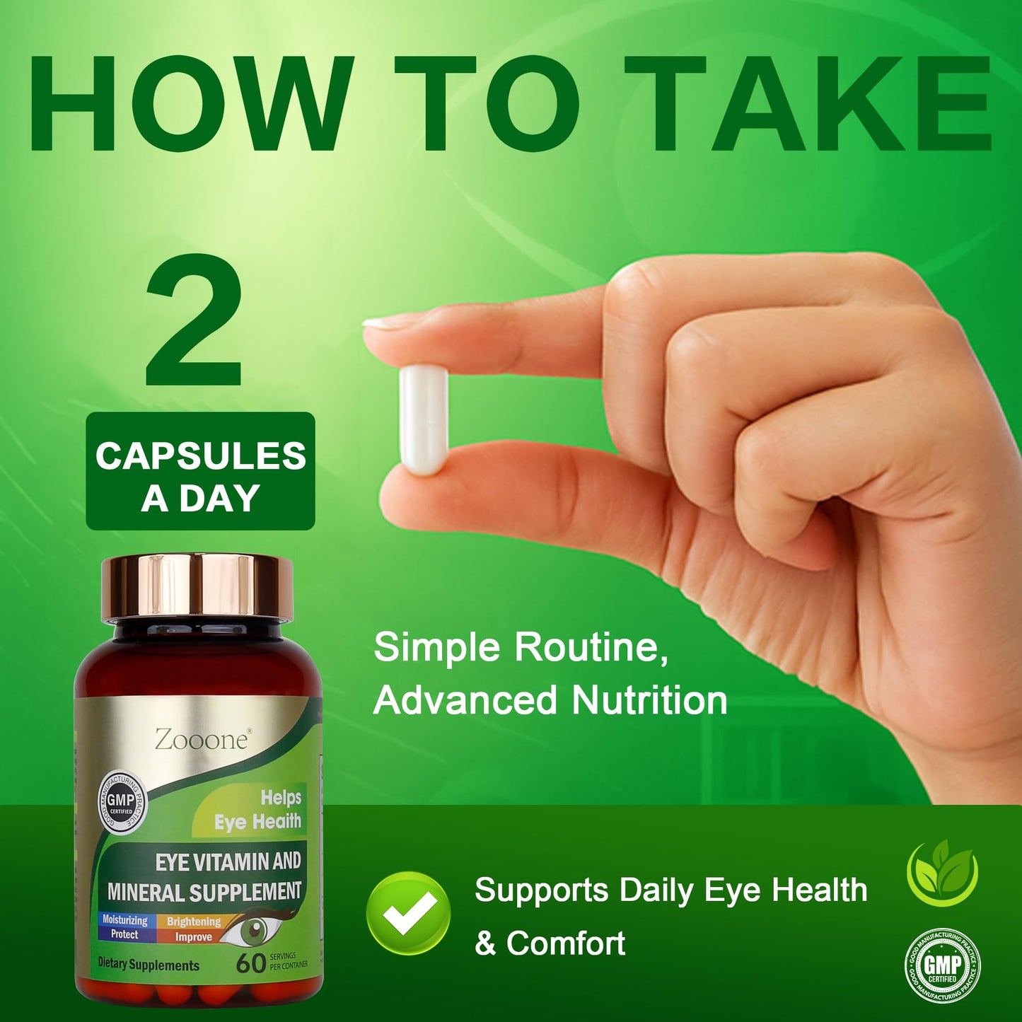 Zooone Lutein Eye Vitamins Supplement Capsule 60 Count