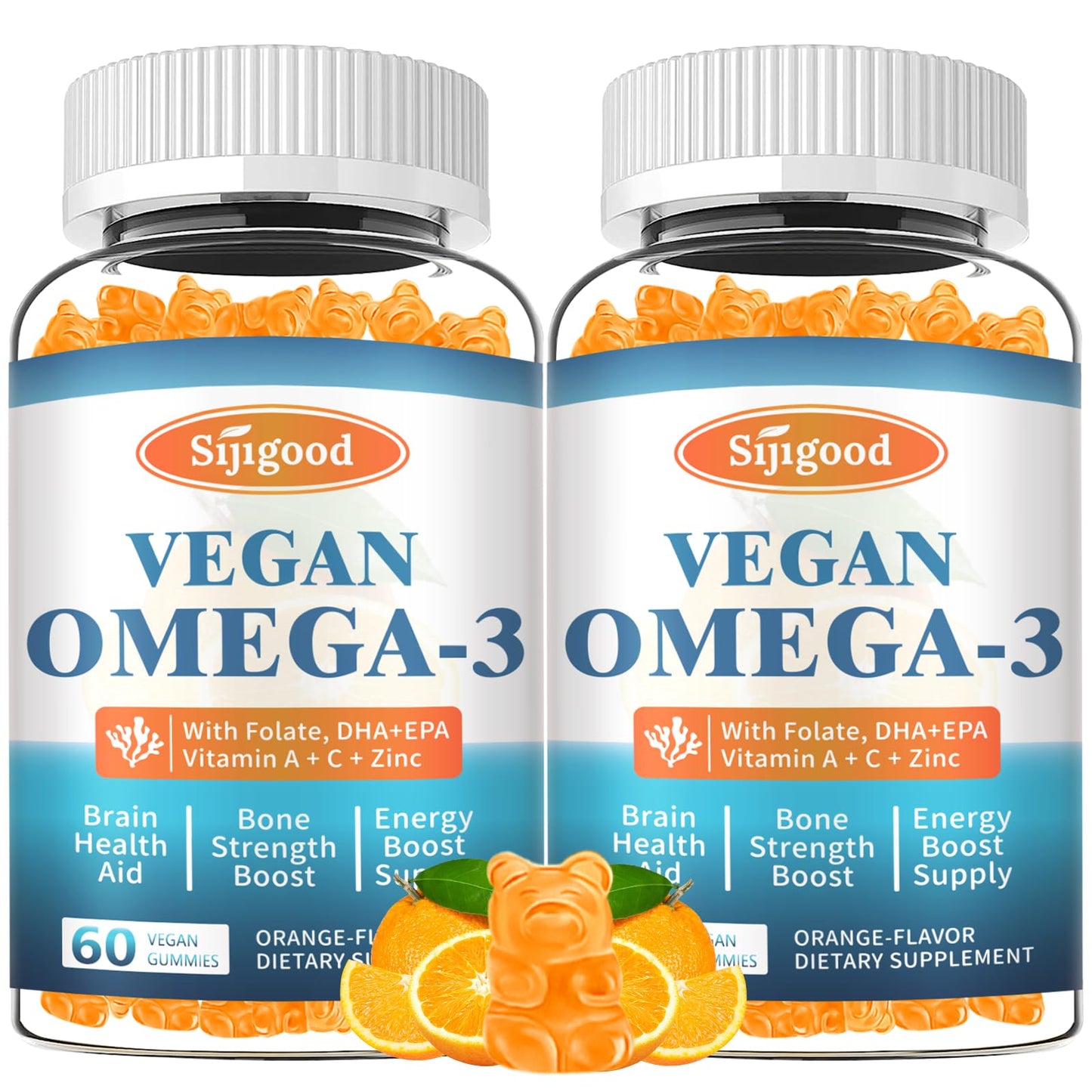 Sijigood Algae Omega-3 Gummies, 120 Count