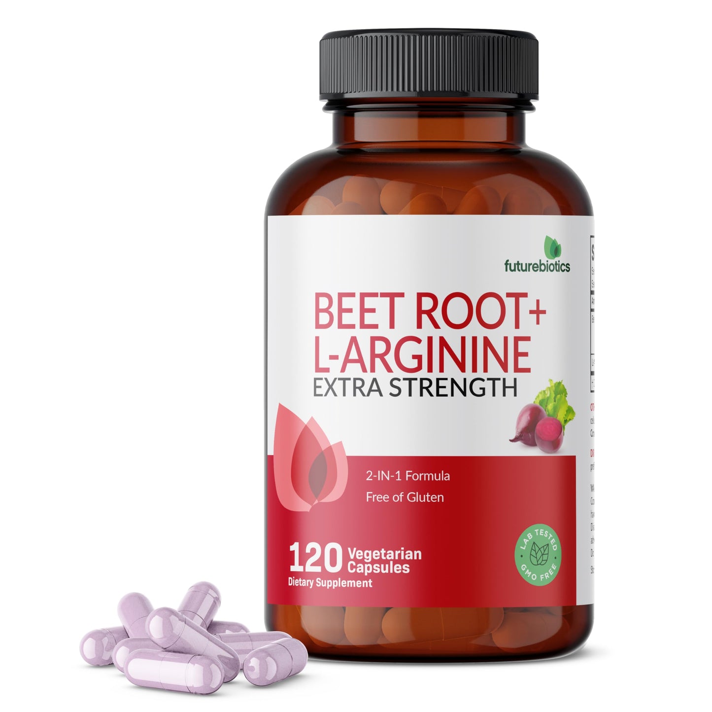 Futurebiotics Beet Root + L-Arginine Capsules, 120 Count