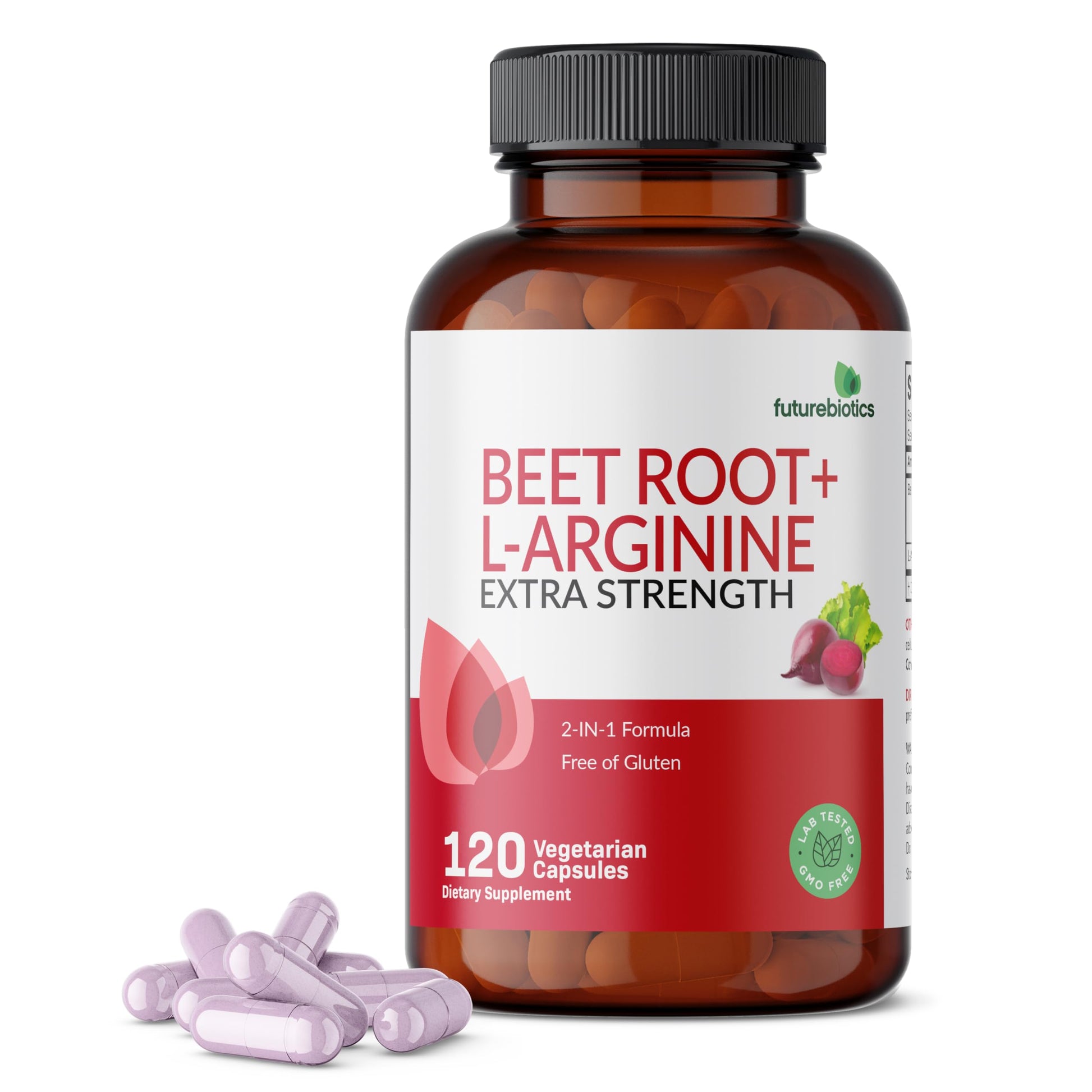 Futurebiotics Beet Root + L-Arginine Capsules, 120 Count