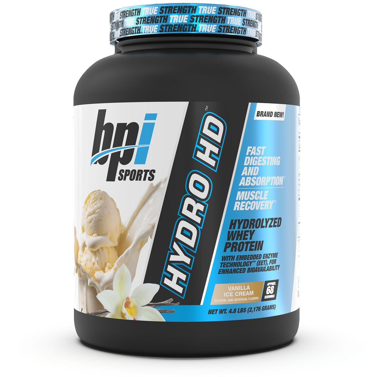 BPI Sports Hydro HD 100% Hydrolyzed Whey Protein Powder, 68 Servings