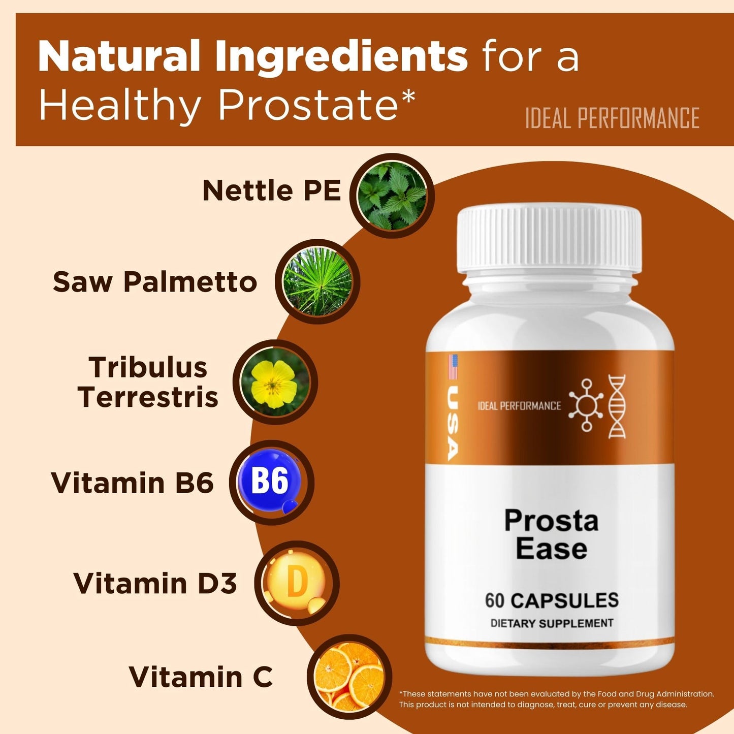 IDEAL PERFORMANCE ProstaEase Capsules, 60 Count