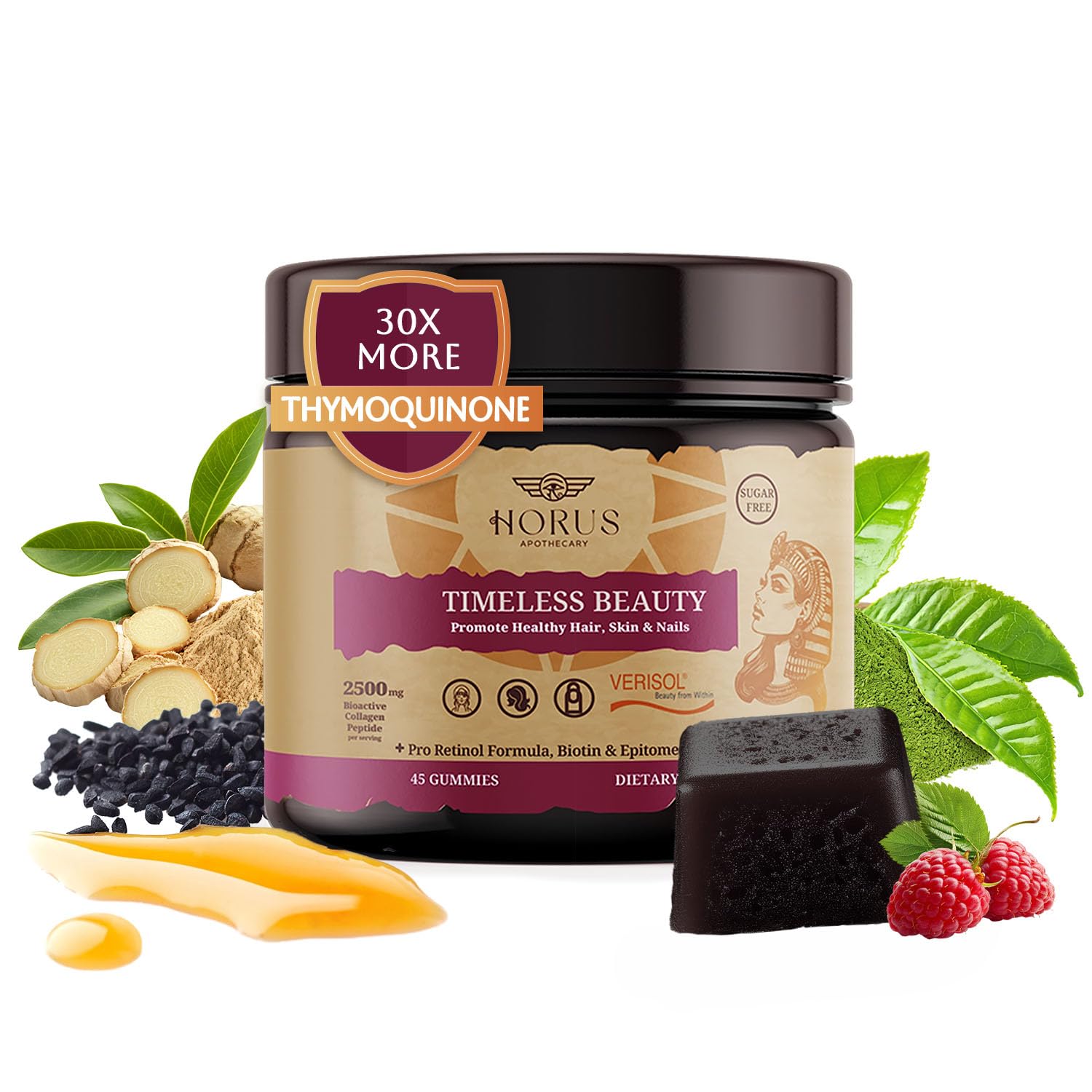 Horus Apothecary Timeless Beauty Verisol Collagen Gummies 45 Count