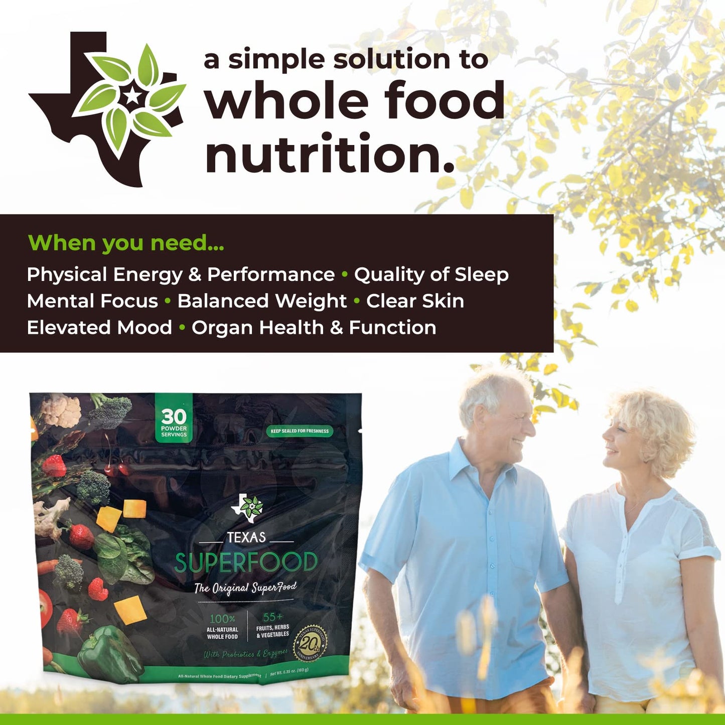Texas SuperFood Original Superfood Powder, 6.3 Ounce