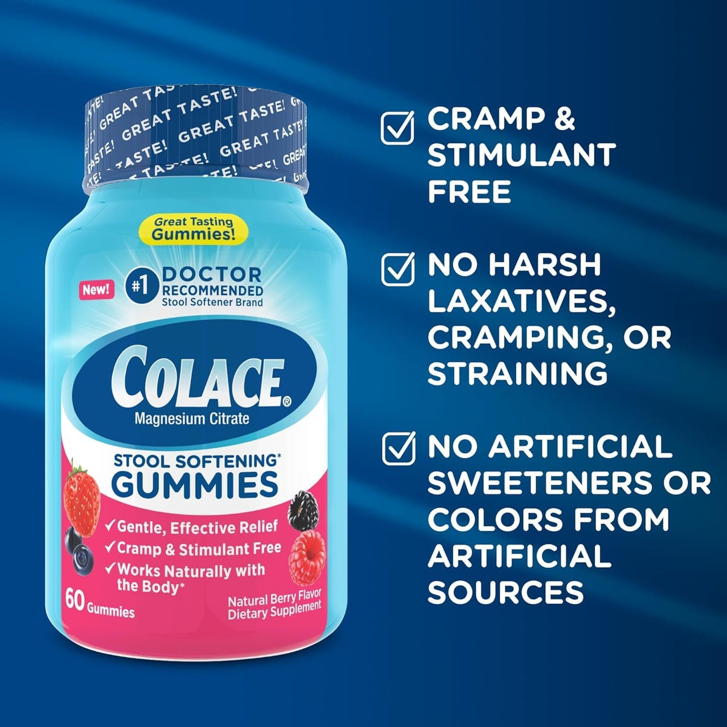 Colace Stool Softener Gummies 120 Gummies