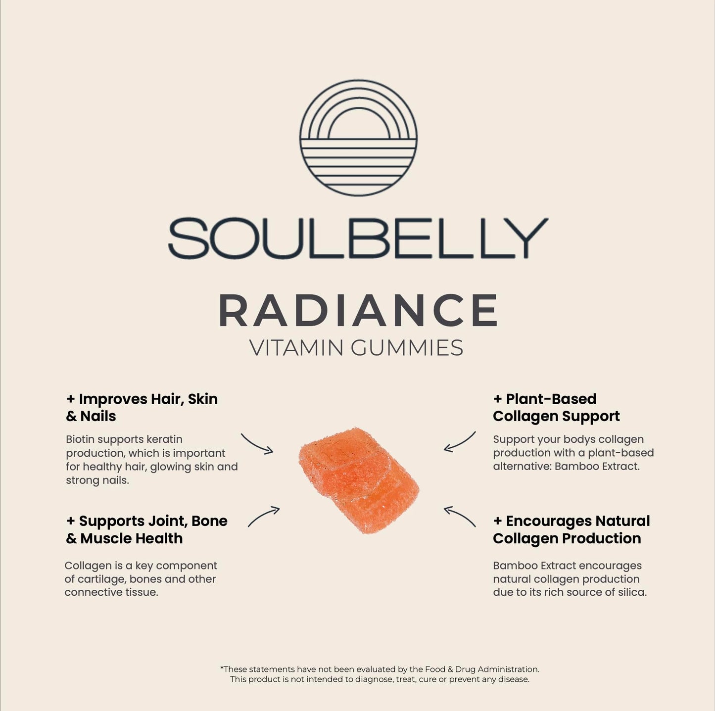 SOULBELLY Collagen Support Gummies 60 Count