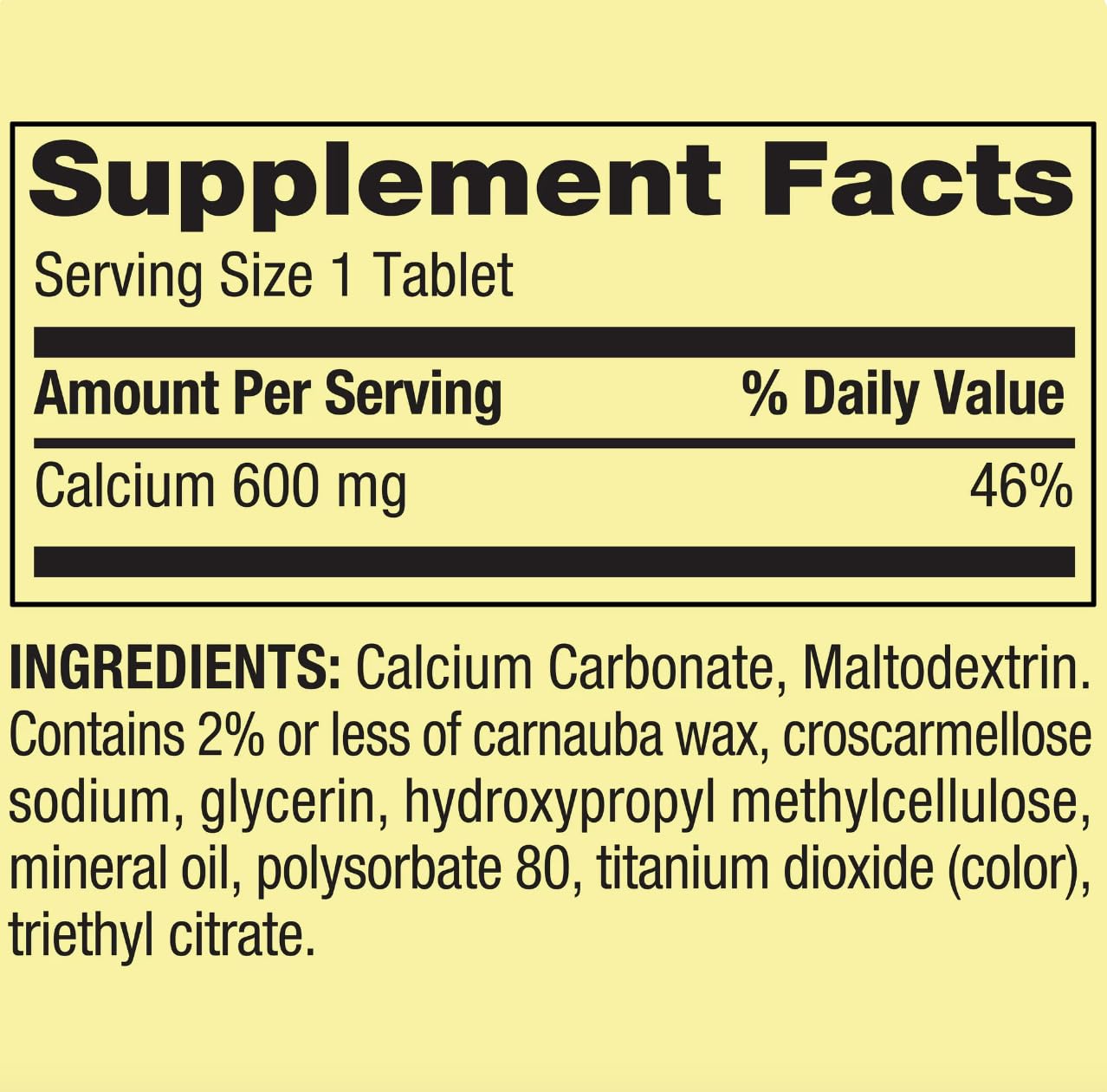 Spring Valley Calcium 600 mg Tablets, 200 Total Coated Tablets