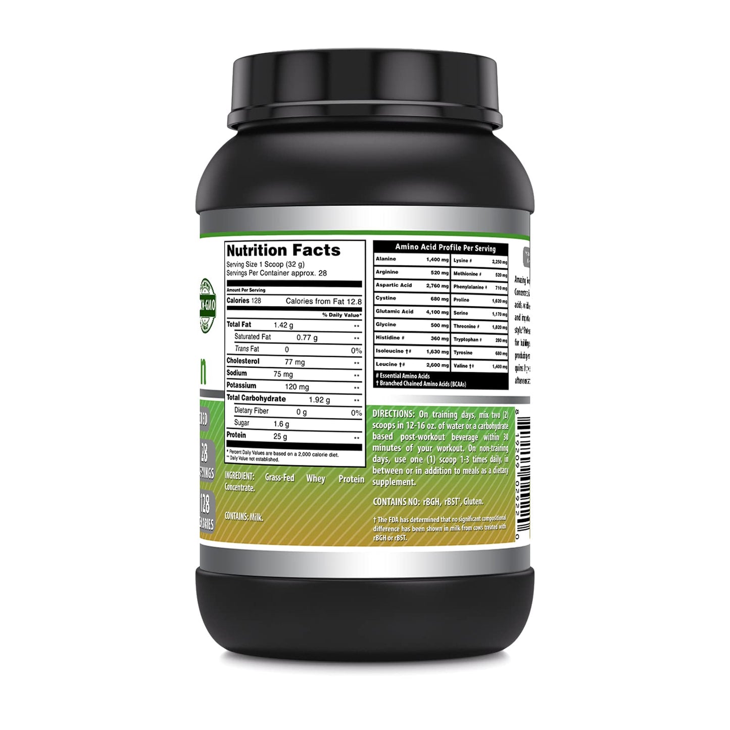 Amazing Nutrition Grass-Fed Whey Protein Powder, 32
