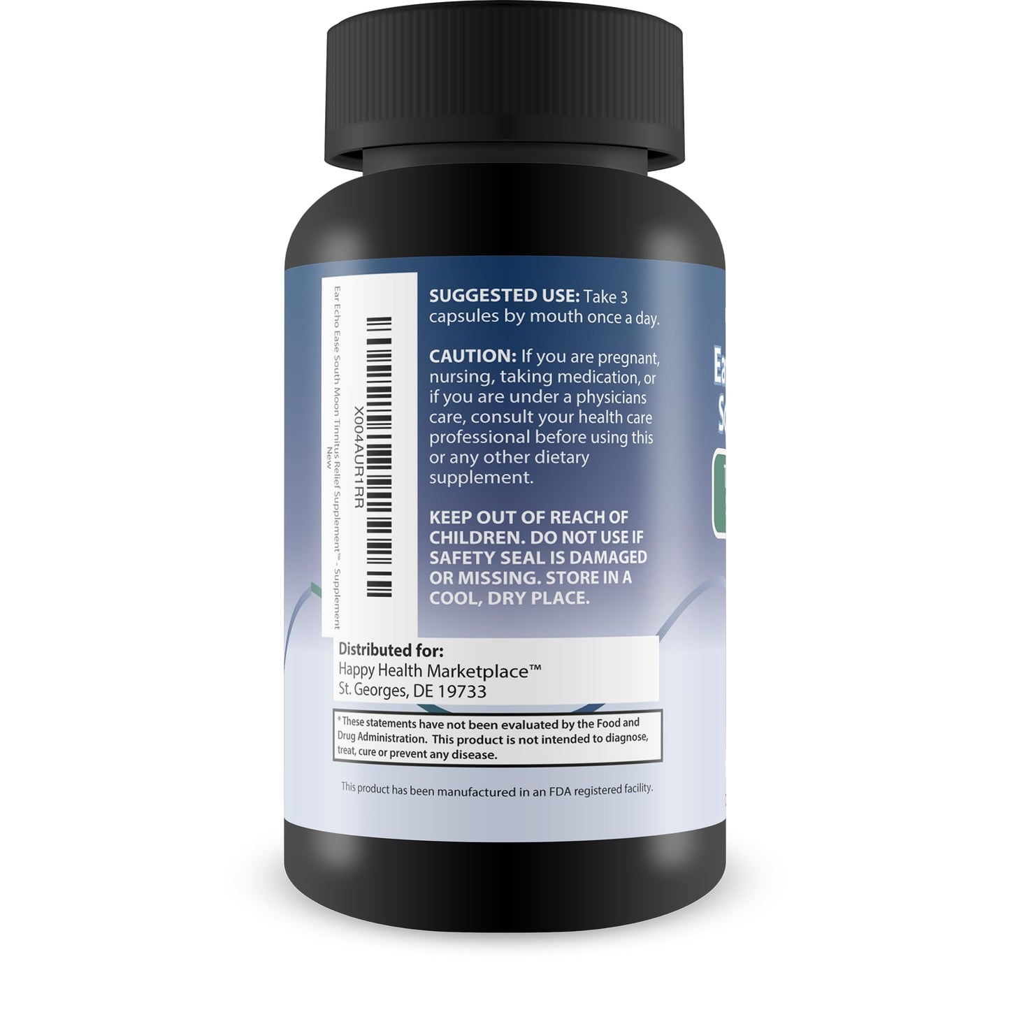 Happy Health Marketplace Ear Echo Ease Tinnitus Relief Supplement Capsule, 90 Count