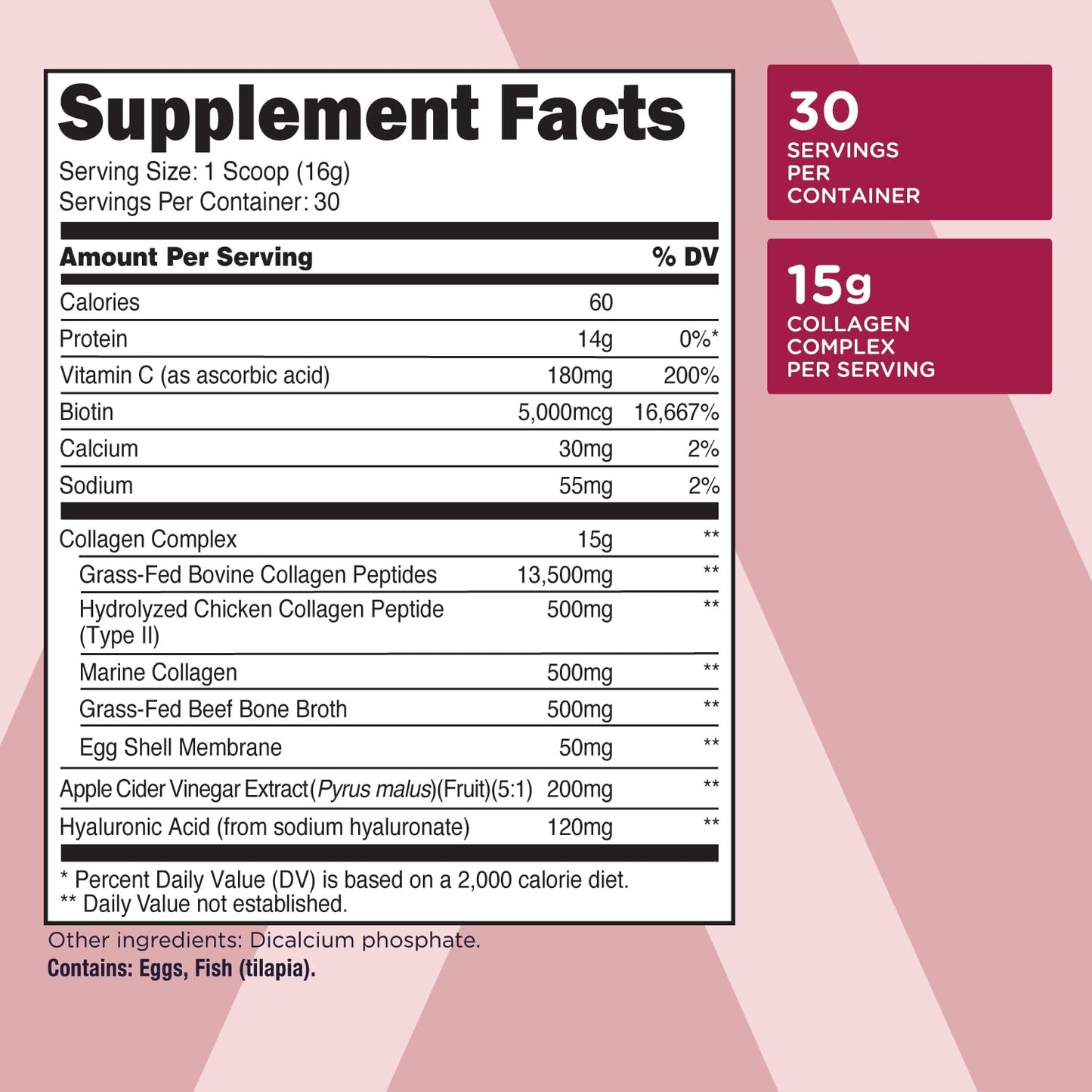 TransformHQ Beauty Collagen (Unflavored) Powder 17.4 oz