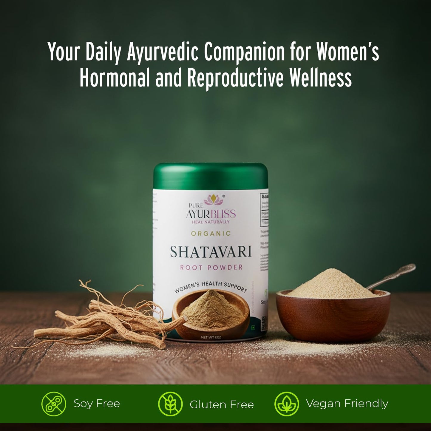 PureAyurbliss Shatavari Root Powder 8 oz