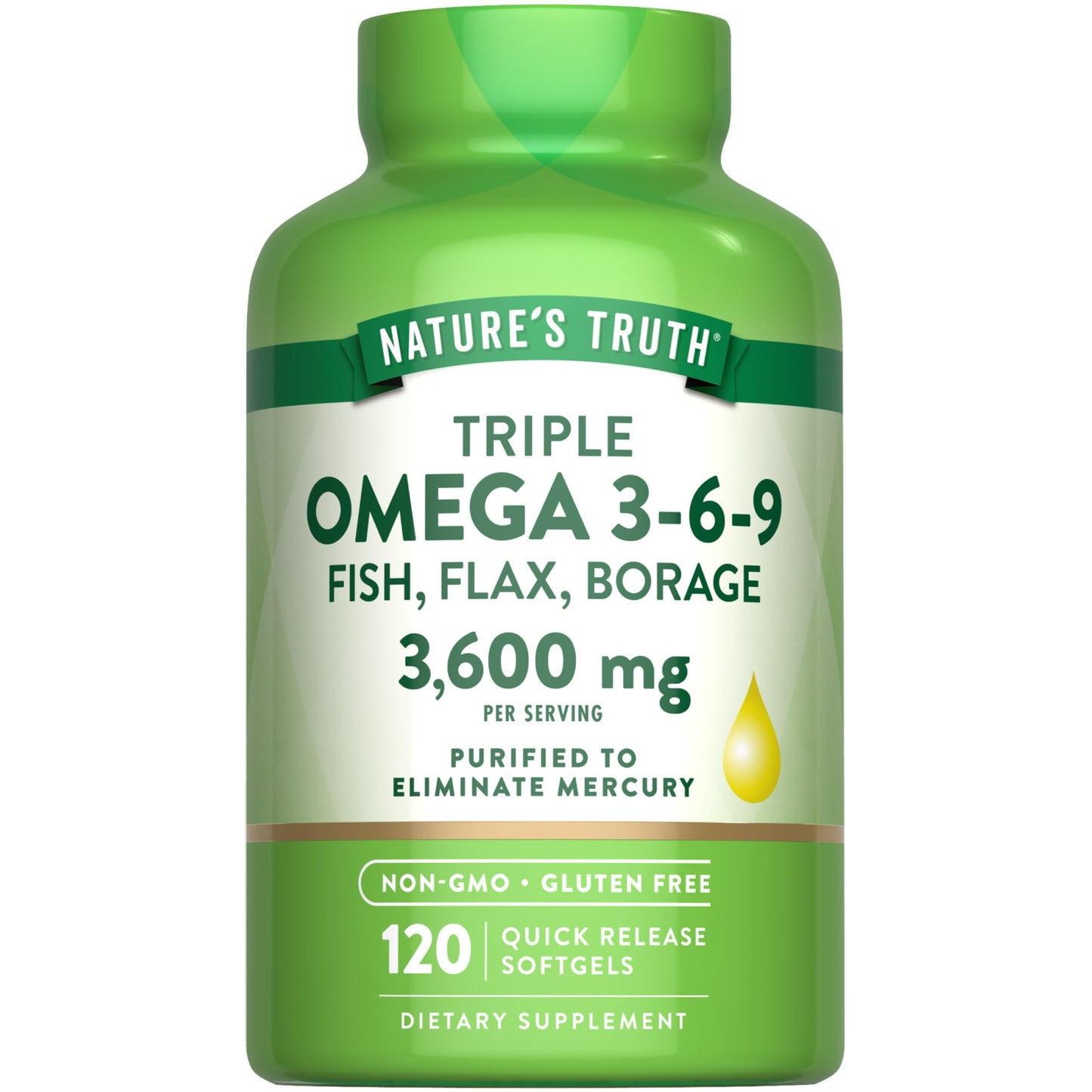 Nature's Truth Omega 3-6-9 Softgels 120 Count