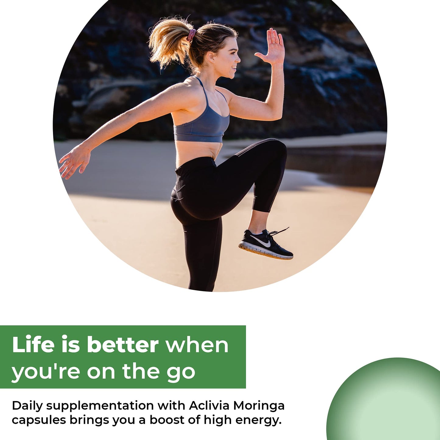 Aclivia Moringa Complex Maximum Strength Moringa Oleifera Leaf & Seed Supplement Capsules, 60 Capsules