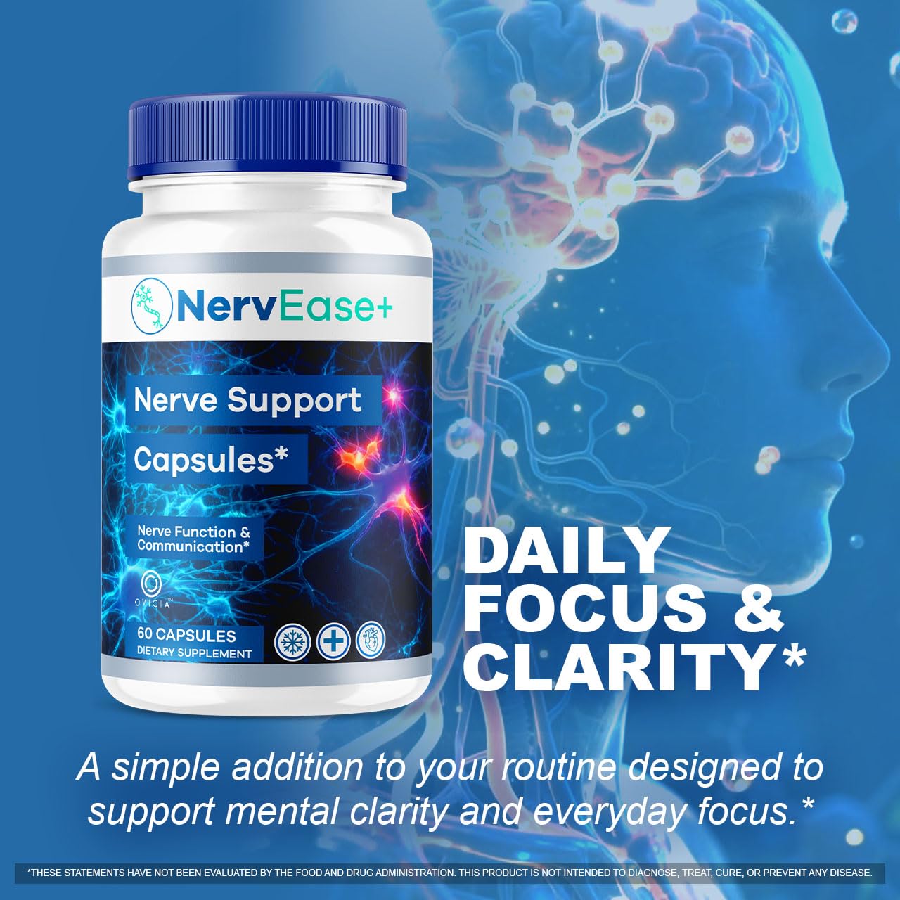 OVICIA NervEase Support Capsules, 120 Capsules
