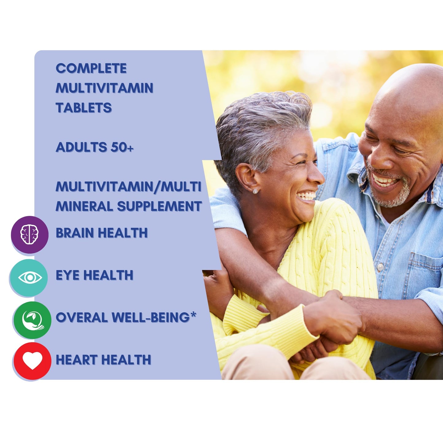 Generic Equate Adult 50+ One Daily Complete Multivitamin Multimineral Supplement Tablets, 125 Tablets