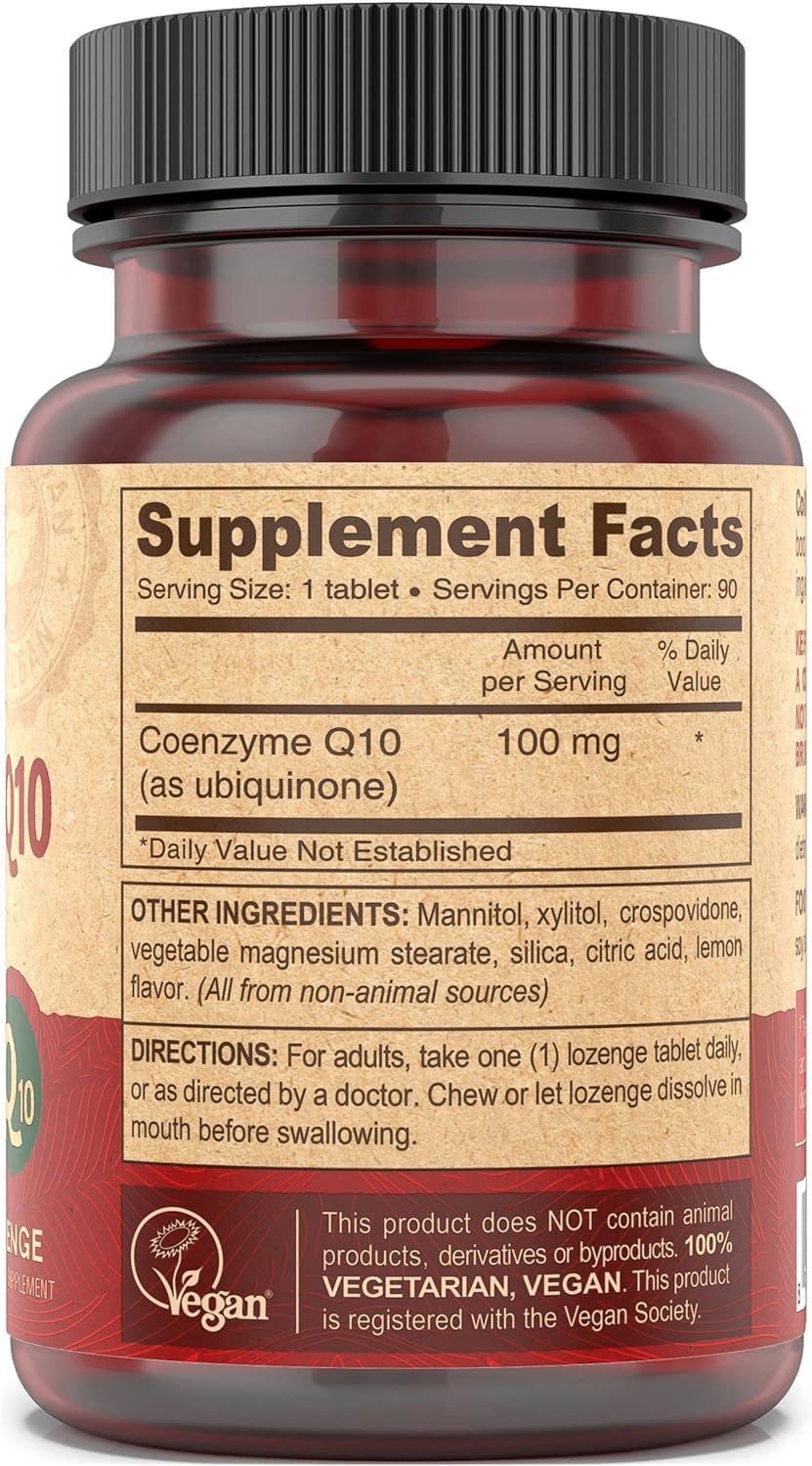 DEVA Coenzyme Q10 100mg Chewable Tablets 180 Count