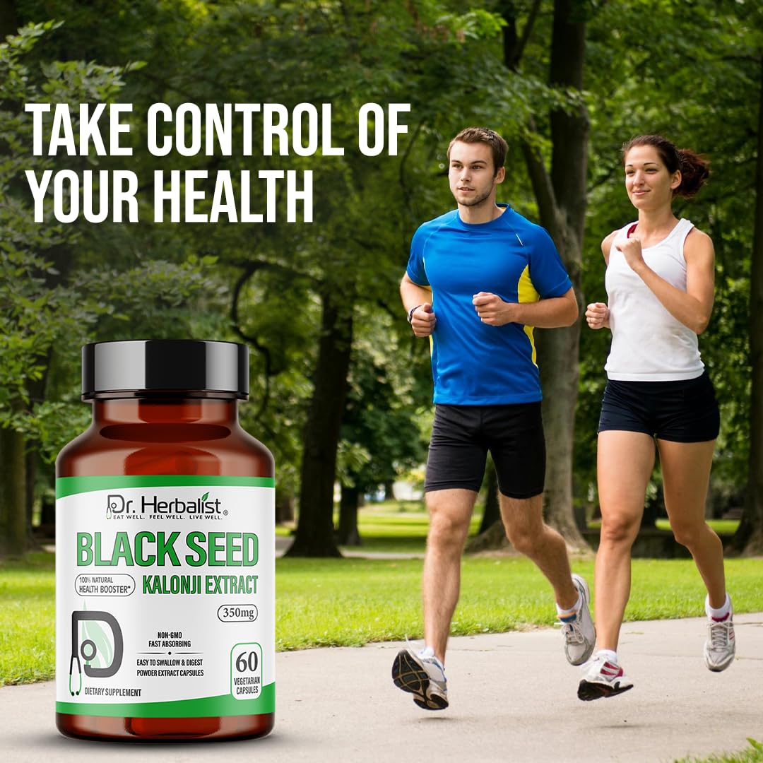 Dr. HERBALIST Black Seed Extract 350mg Softgels, 60 Count