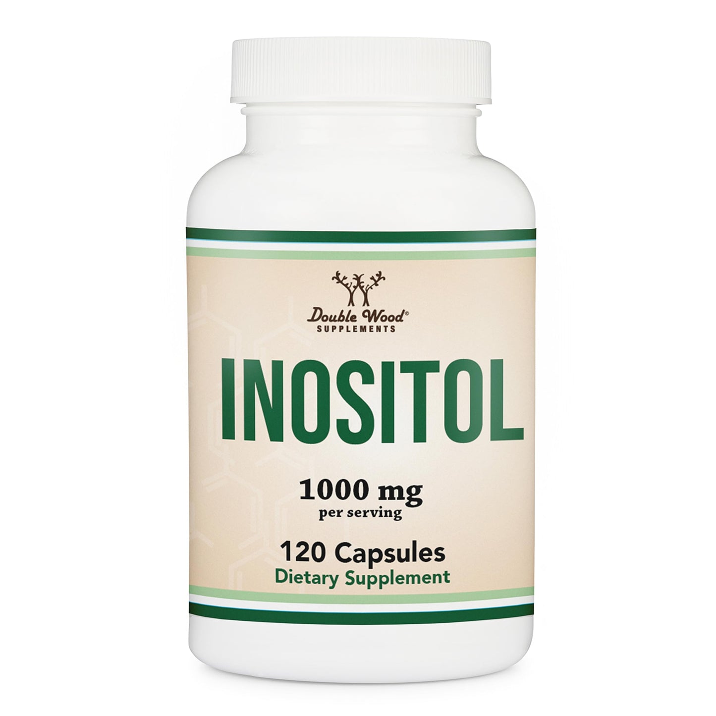 Double Wood Supplements Inositol 1000mg Capsules, 120 Count