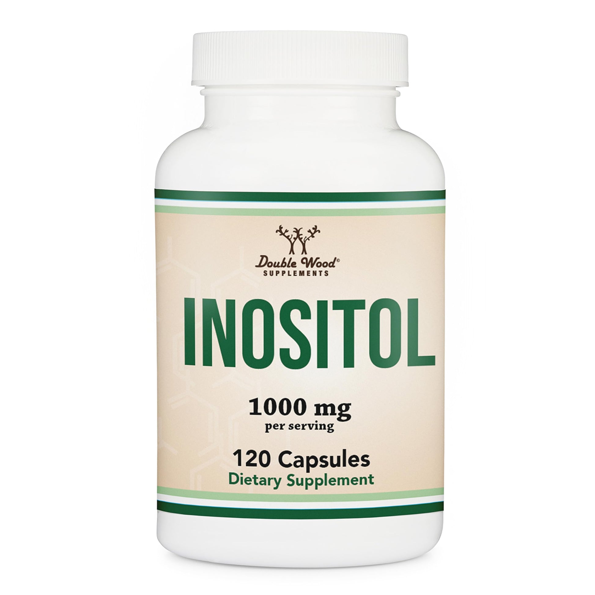 Double Wood Supplements Inositol 1000mg Capsules, 120 Count