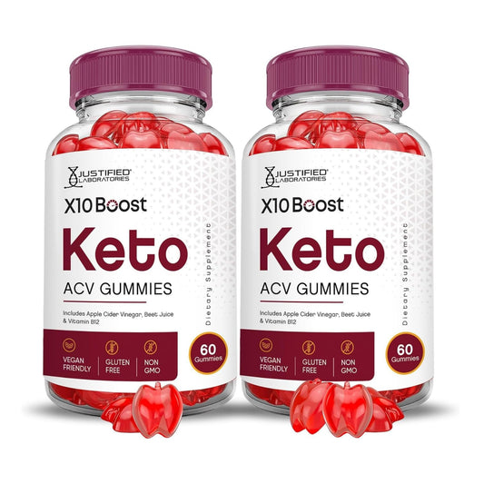 Justified Laboratories X10 Boost Keto ACV Gummies 120 Gummies