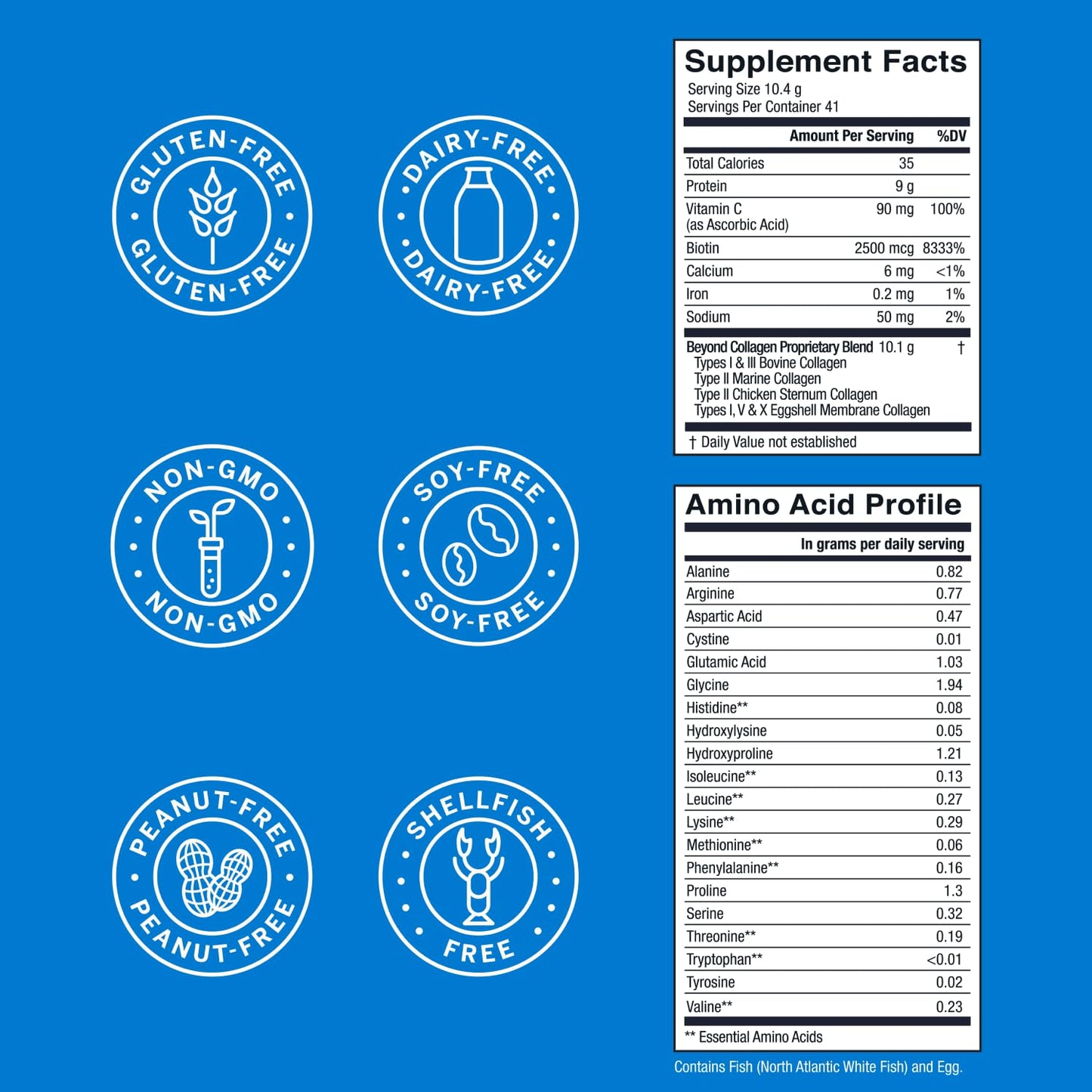Live Conscious Beyond Collagen Multi Collagen Powder w/ Types I, II, III, V & X, 30-Count
