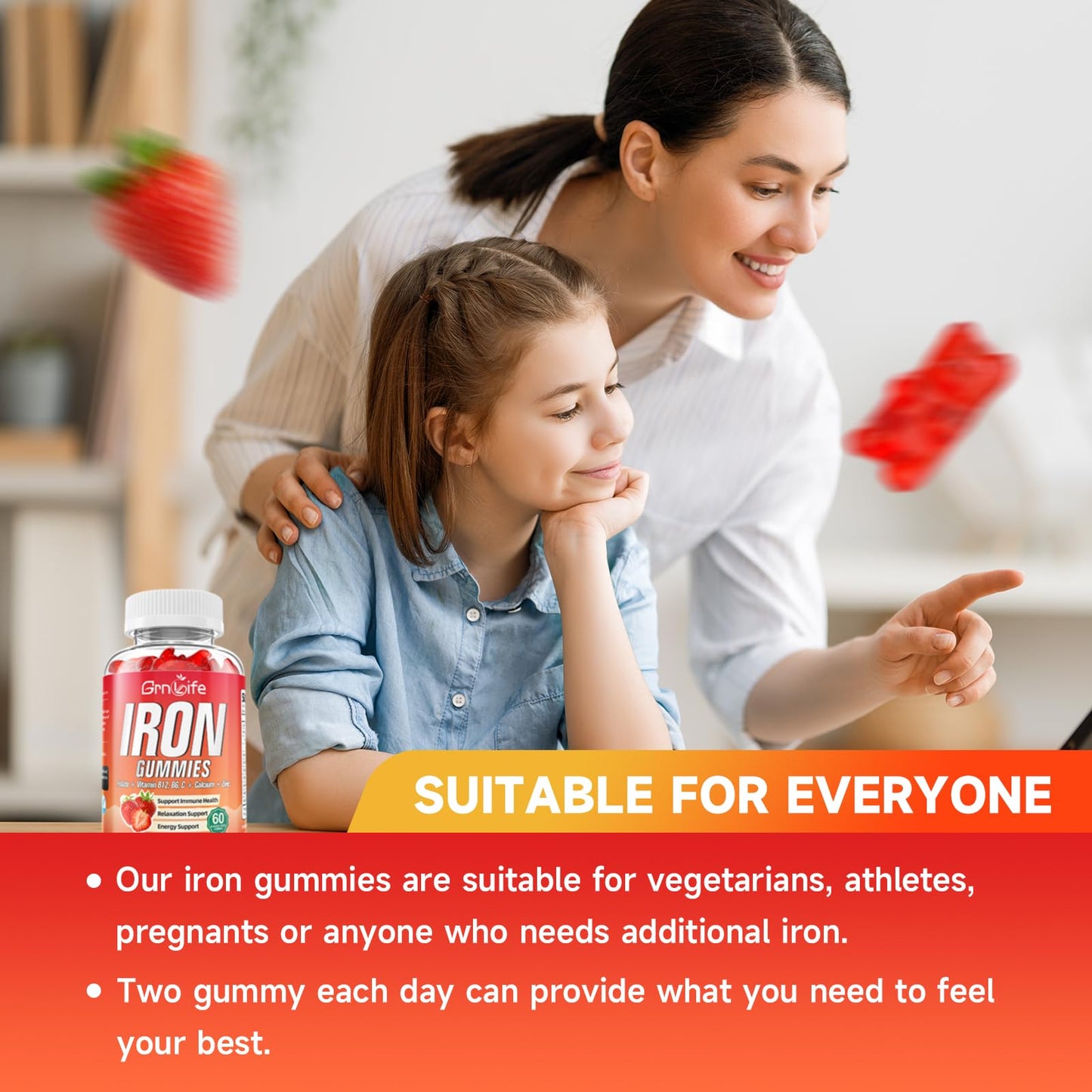 GrnLife Iron Gummies 120 Count