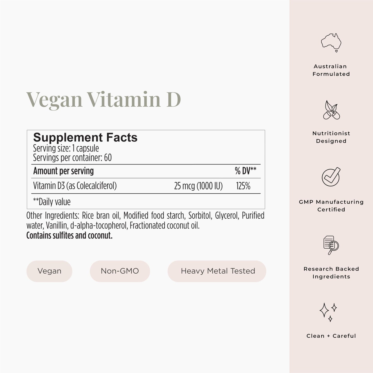 JSHealth Vitamin D3 1000IU Capsule, 60 Count