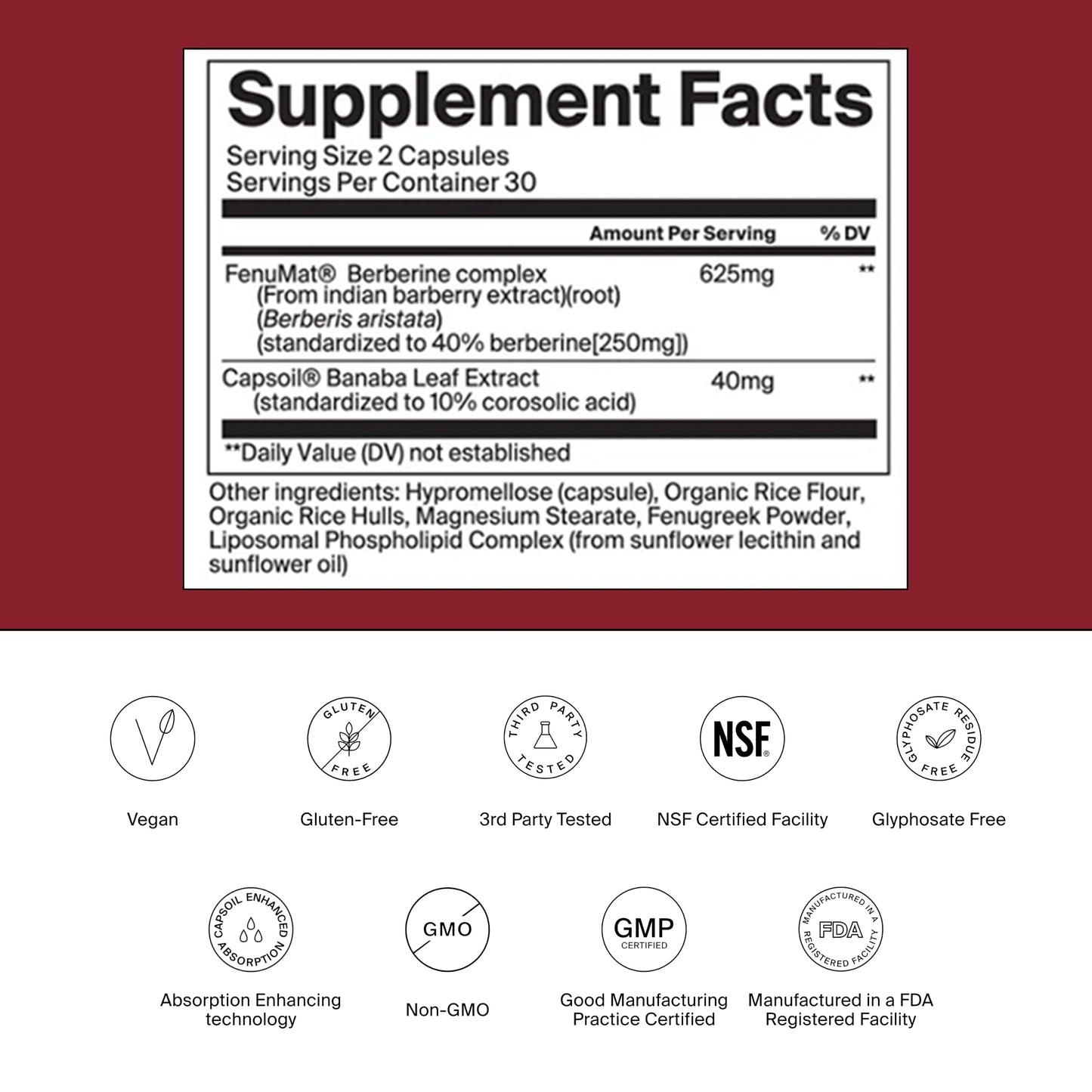 The Absorption Company Berberine Supplement Capsule, 60