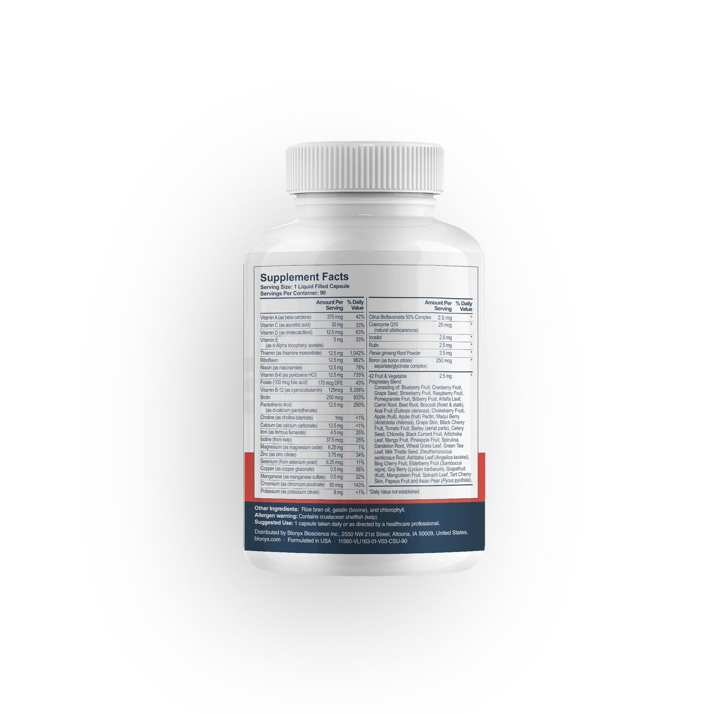 Blonyx Multivit+ Athlete's Multivitamin Capsule, 90 Capsules