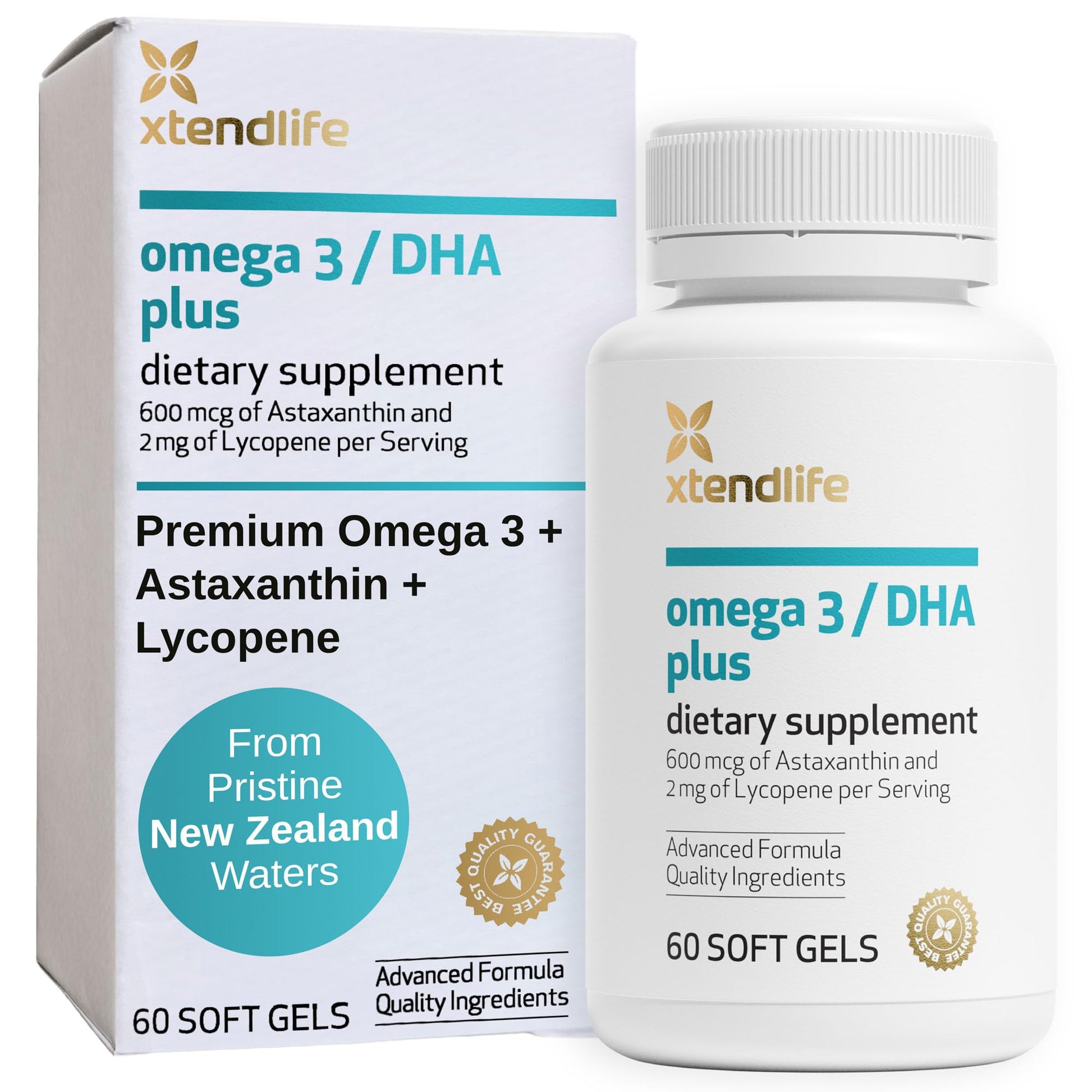Xtendlife Omega 3 DHA Plus Fish Oil Softgels 60 Count
