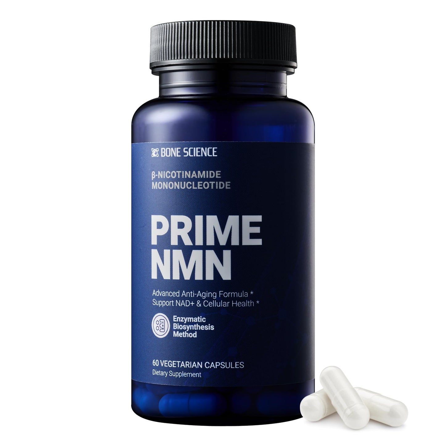 BONE SCIENCE Uthever NMN & Pterostilbene 6-in-1 Complex with Resveratrol, Glutathione & BioPerine - High Purity Stabilized NAD+ Precursor for Healthy Aging & Cellular Energy, 60 Capsules