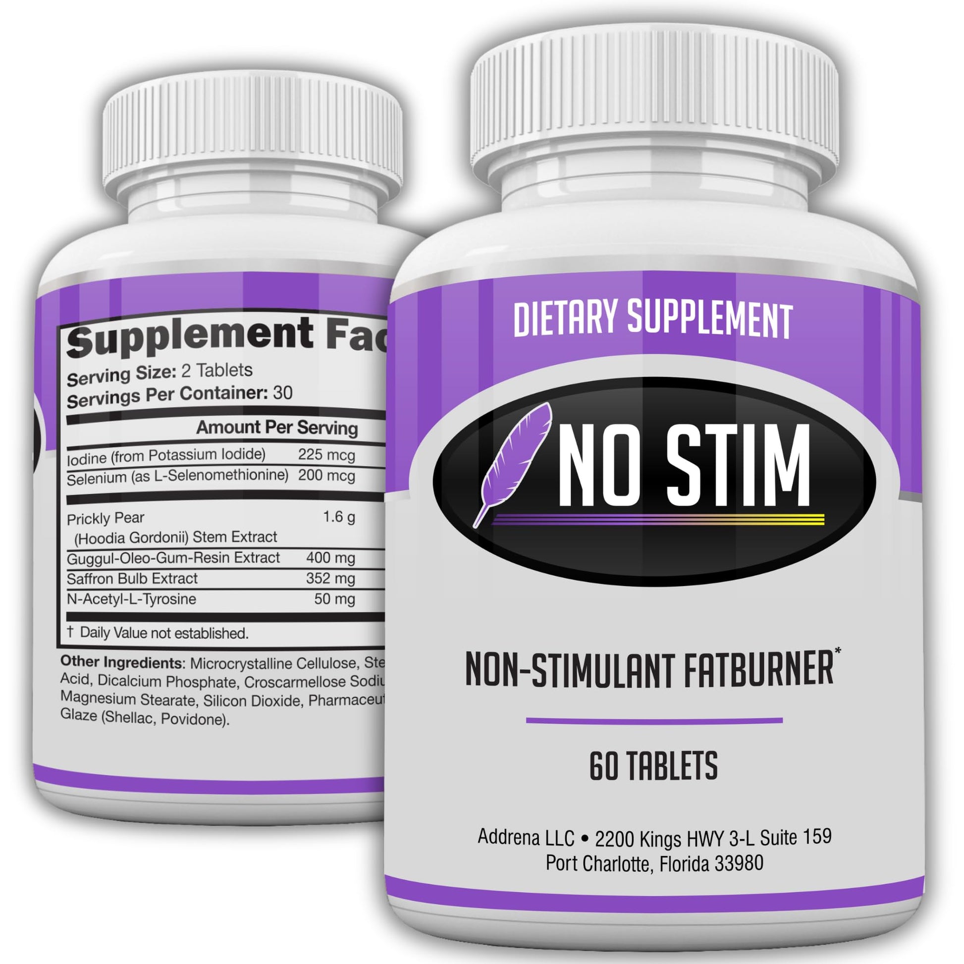 Acnetame No-Stim Non Stimulant Appetite Suppressant & Caffeine Free Weight Loss Pill Tablet 60 Count