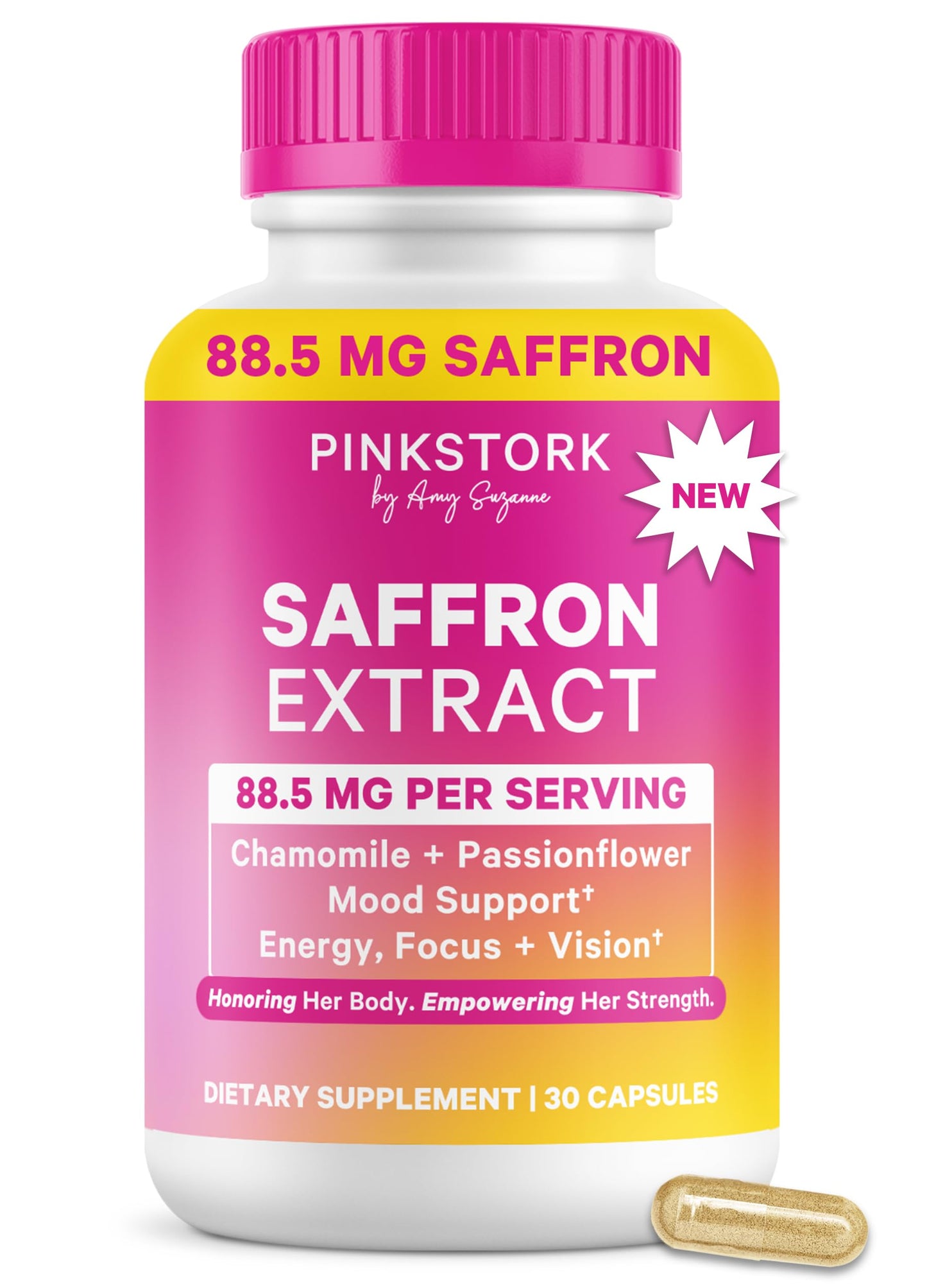 Pink Stork Saffron Extract for Mood Balance 30 Capsules