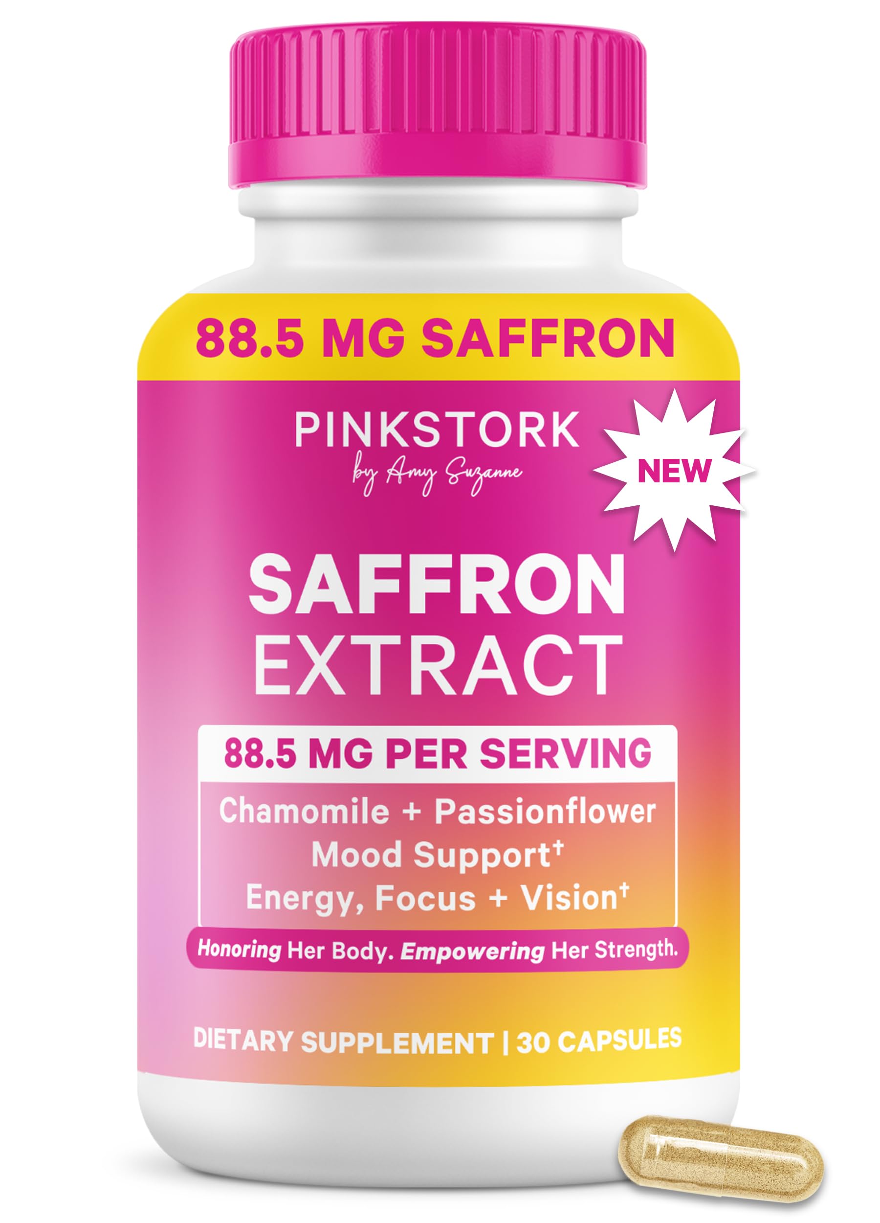 Pink Stork Saffron Extract for Mood Balance 30 Capsules