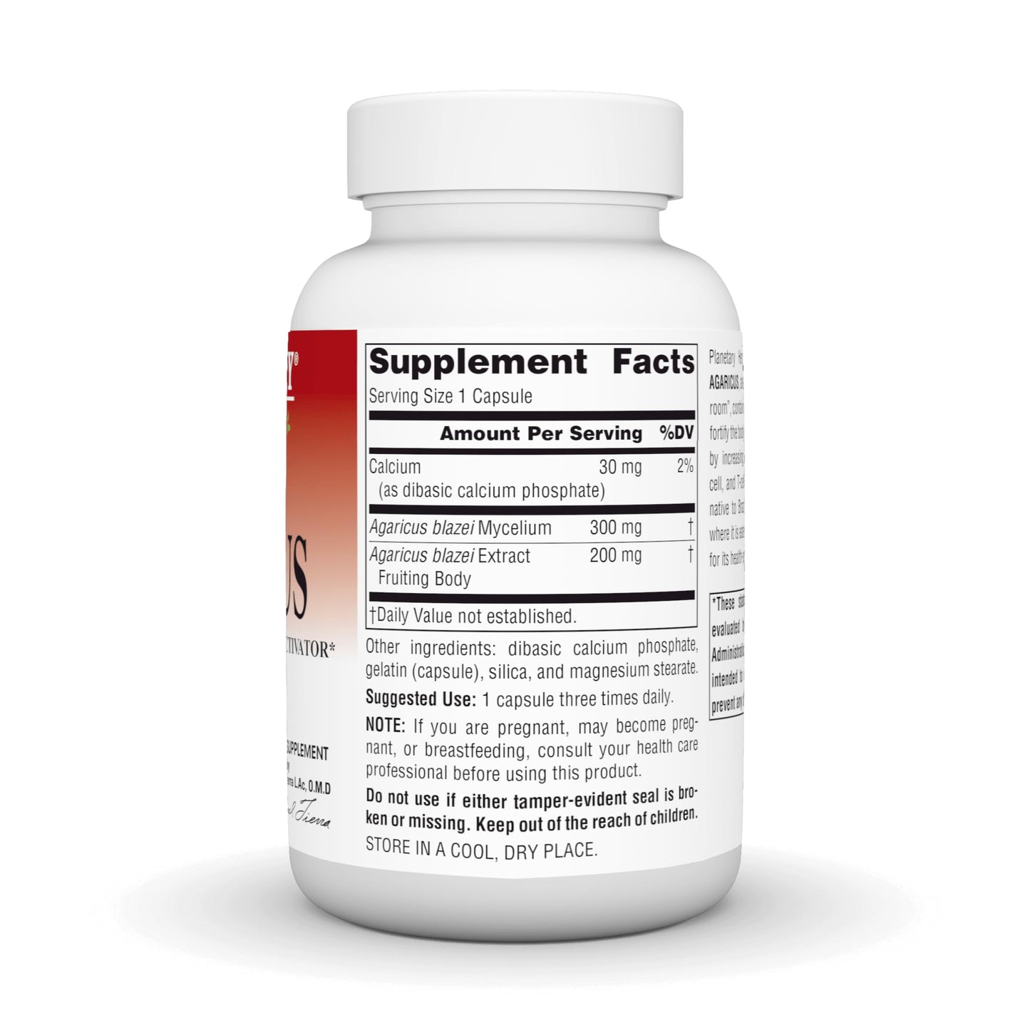 Planetary Herbals Agaricus Full Spectrum 500mg, 90 Capsules