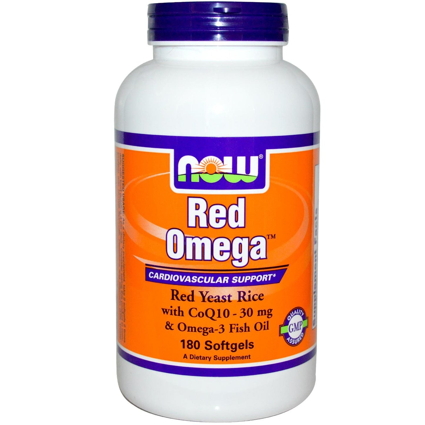NOW Foods Red Omega Red Yeast Rice with CoQ10 30 mg Softgels 180