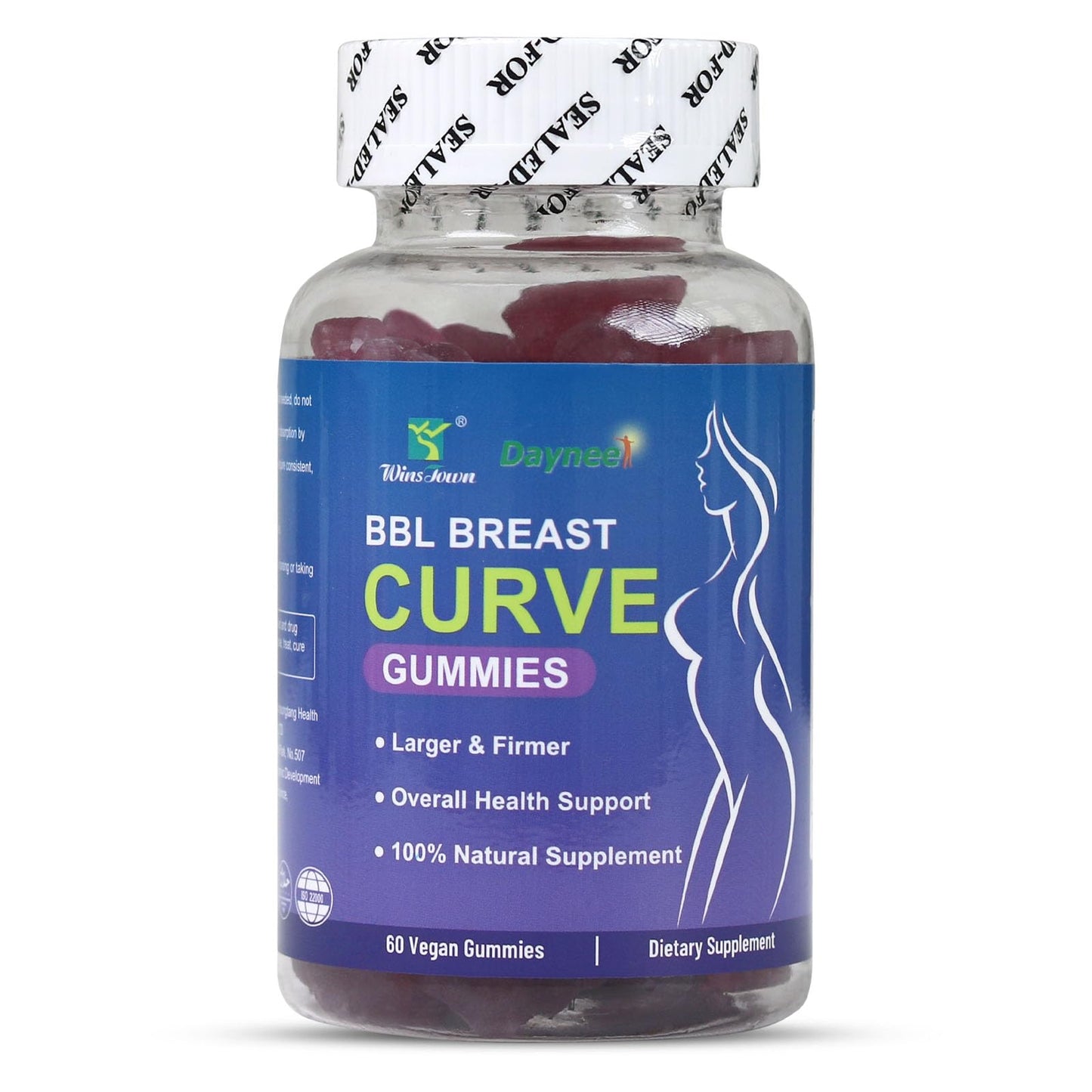 Wins Town BBL Breast Curve Gummies 60 Count