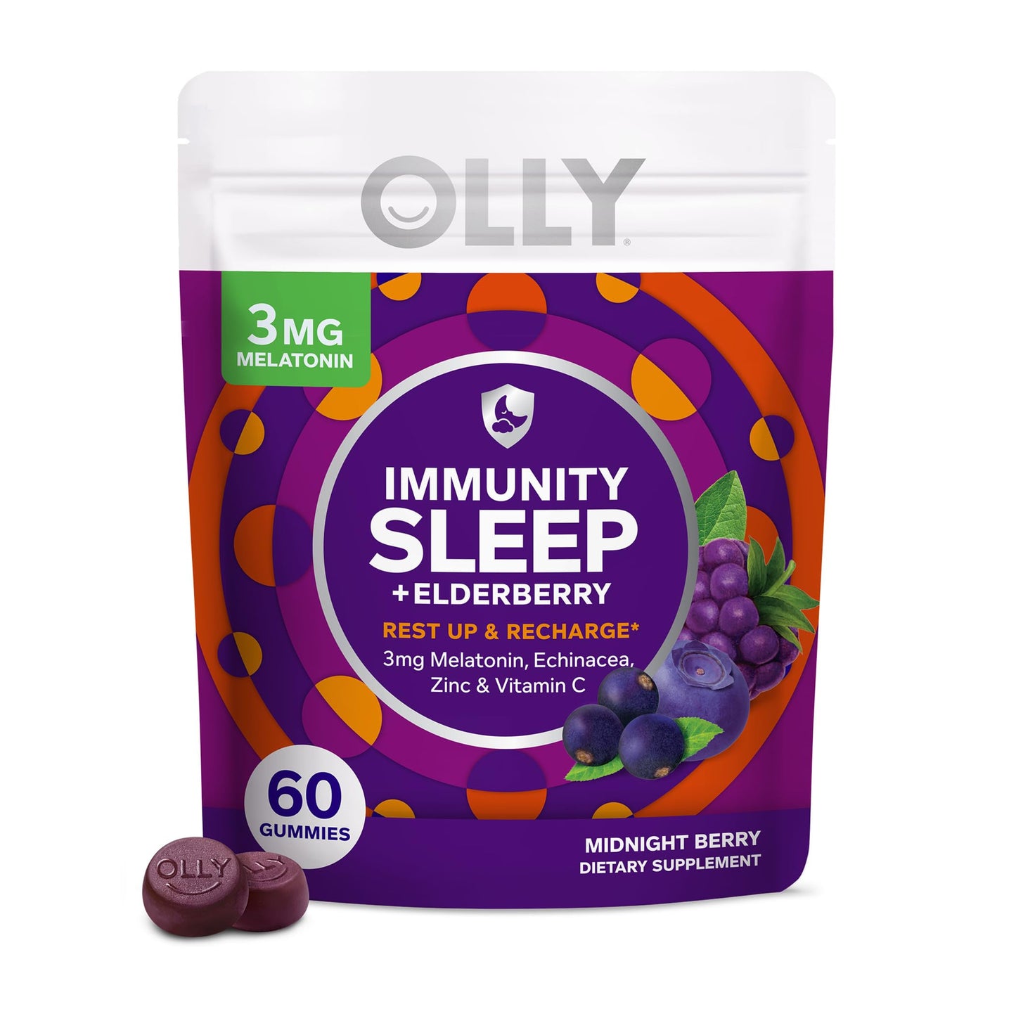 OLLY Immunity Sleep Gummy & Metabolism Gummy Rings Bundle, 90 Gummies