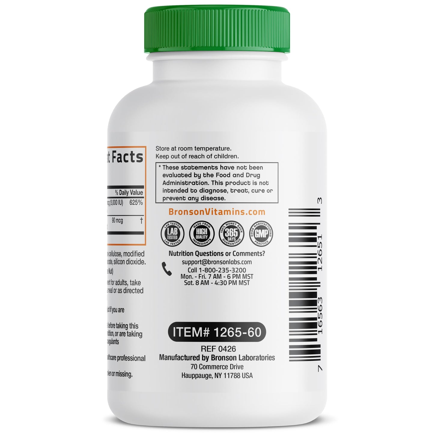Bronson Vitamin K2+D3 Vegan 2 in 1 Support Vitamin K2 As MK-7 Tablets, 60 Tablets