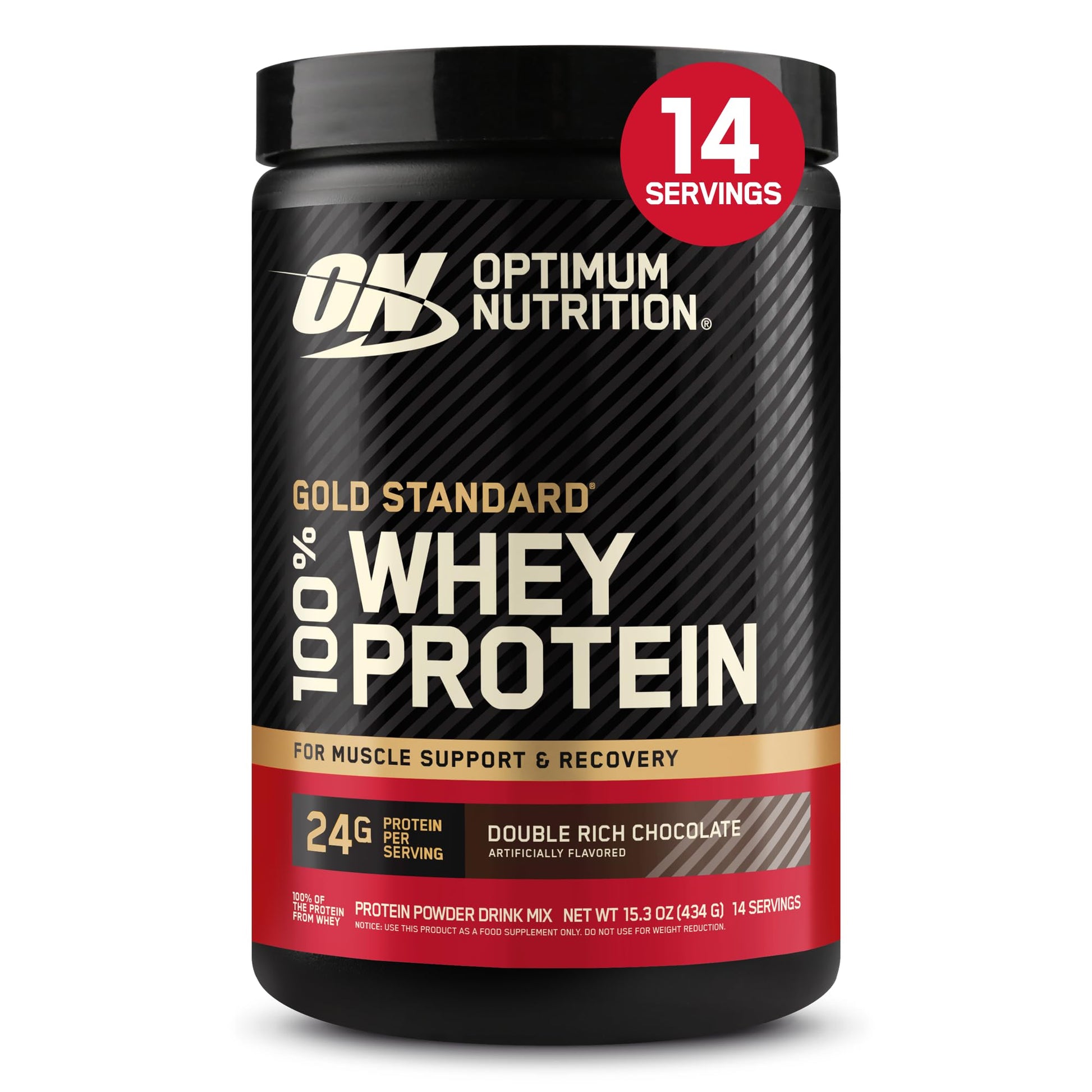 Optimum Nutrition Gold Standard 100% Whey Protein Powder, Powder, 16